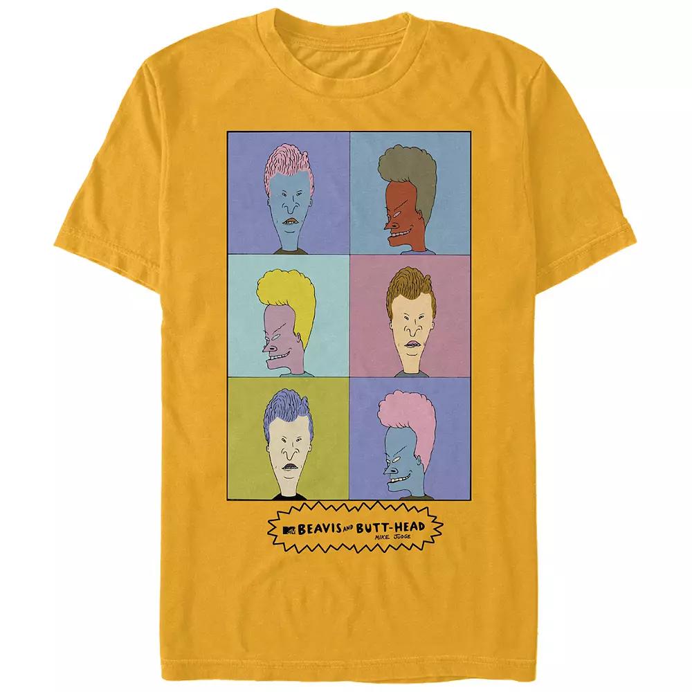 Men's Beavis And Butt-Head Pop Art Portraits Graphic Tee,  Product Image
