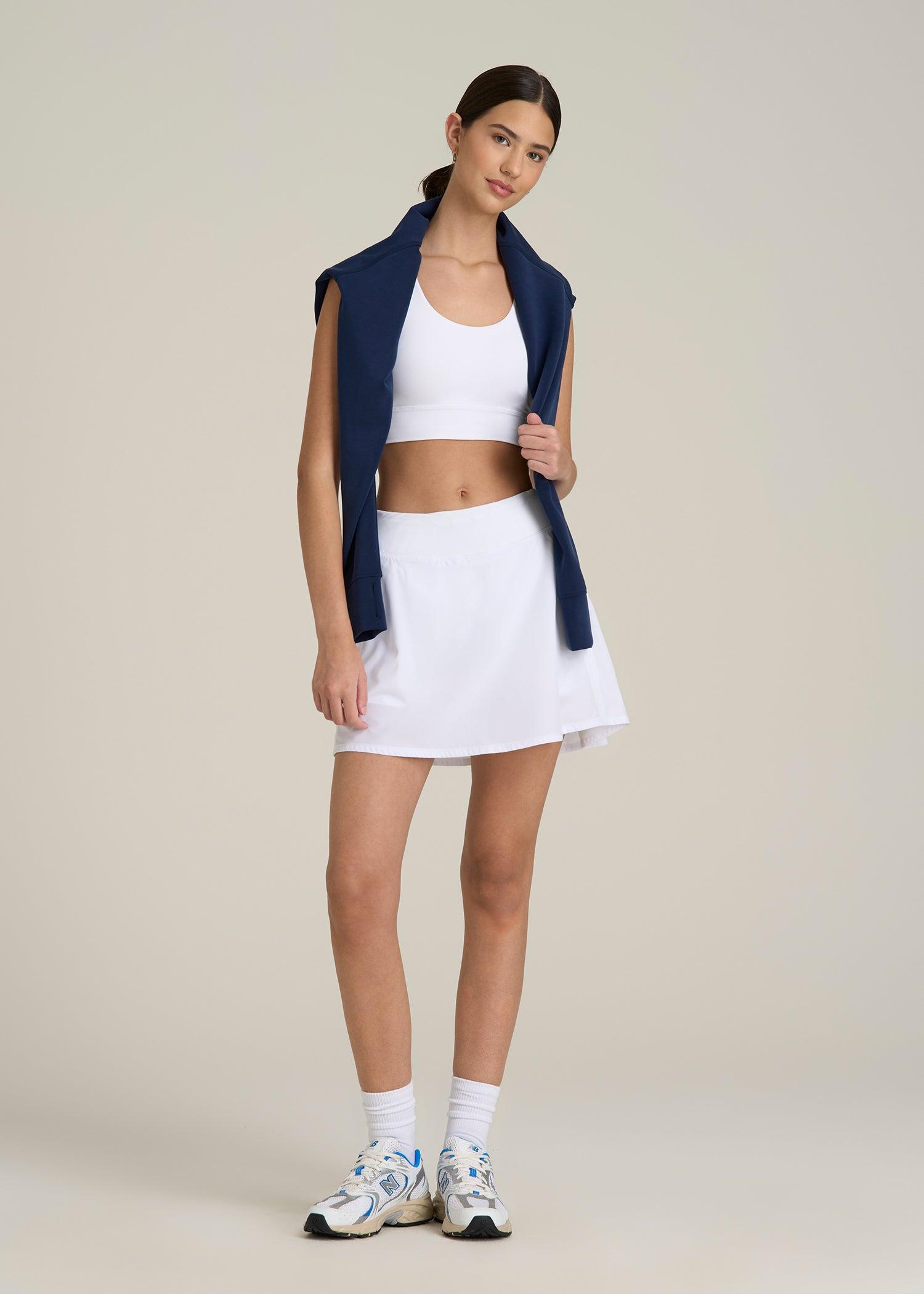Athletic Skort for Tall Women in Bright White Female Product Image