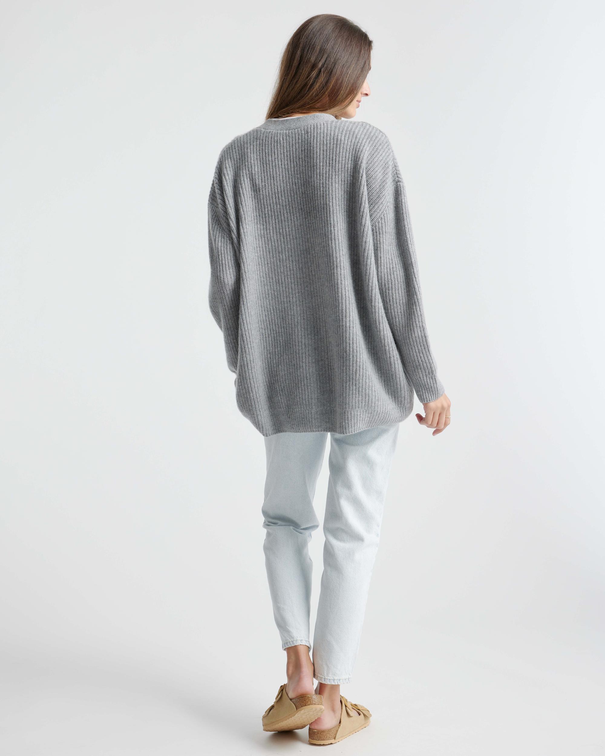 Quince | Women's Mongolian Spring Cashmere OverSized Boyfriend Cardigan Sweater Product Image