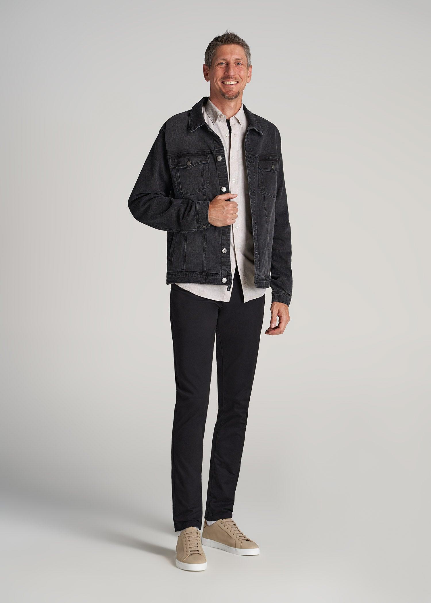 Carman TAPERED Fit Five Pocket Pants for Tall Men in Black Male Product Image