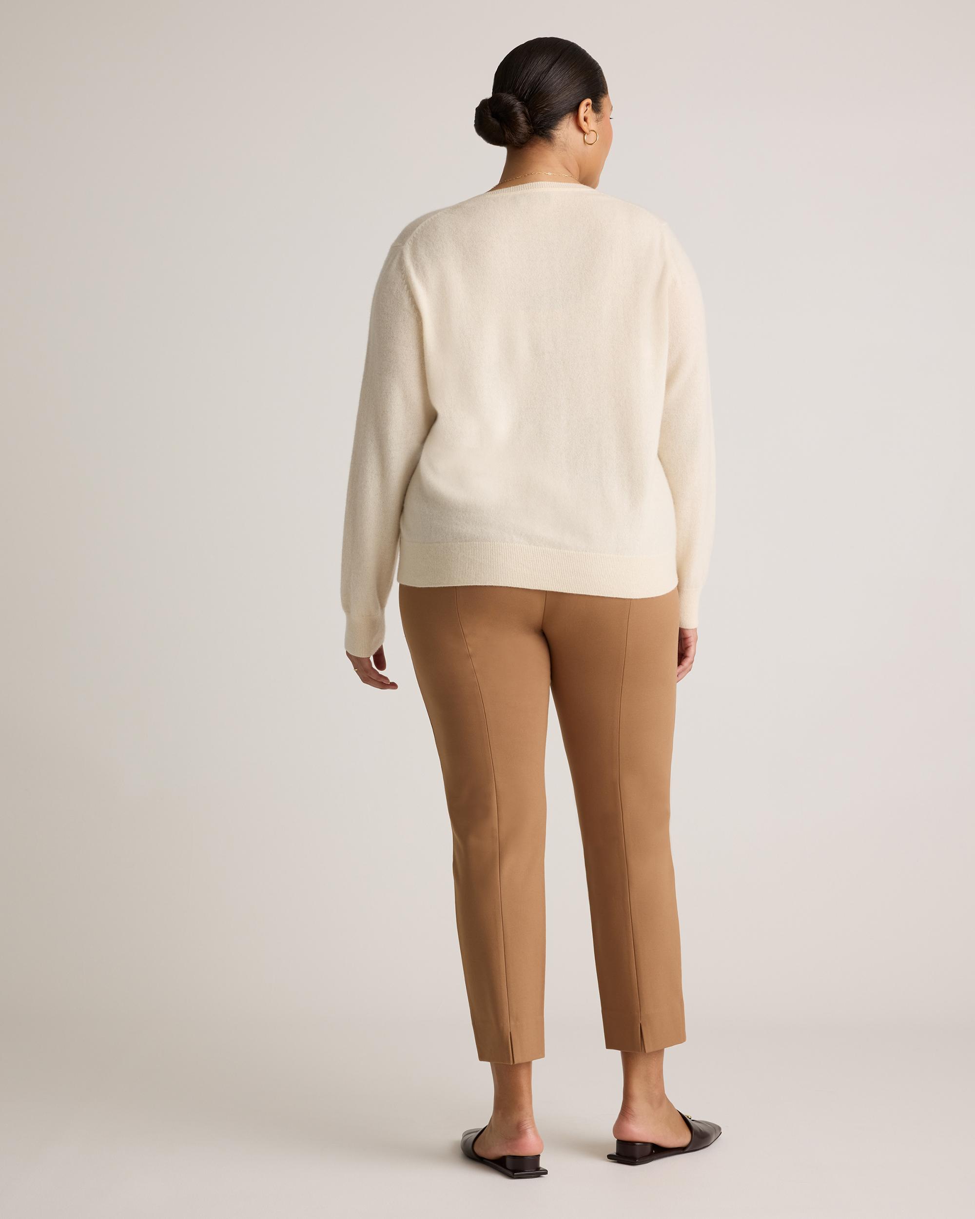 Quince | Women's Ultra-Stretch Ponte Pintuck Ankle Pants Size XL, Rayon Product Image