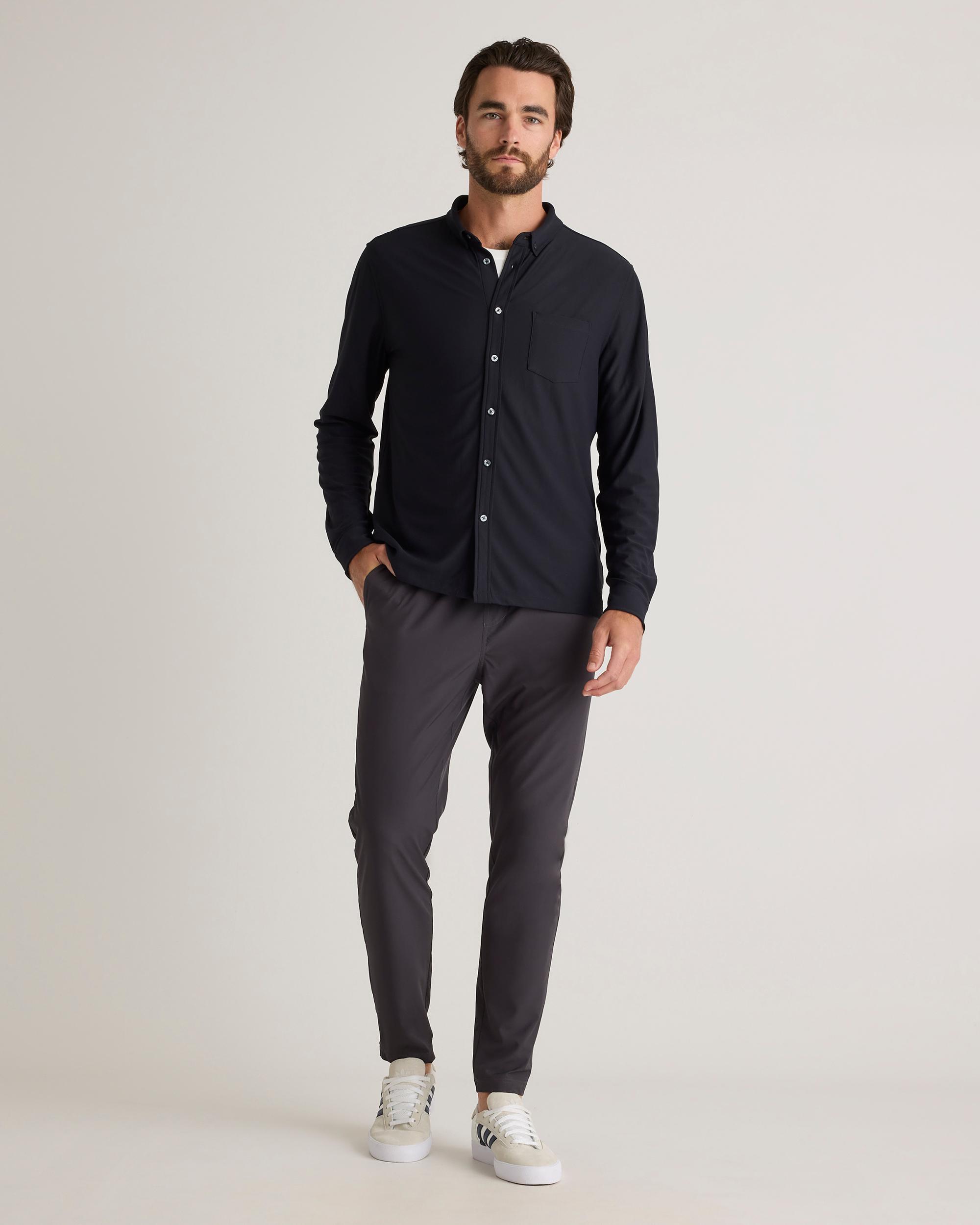 Quince | Men's ProPique Performance Button Down Recycled Polyester Product Image