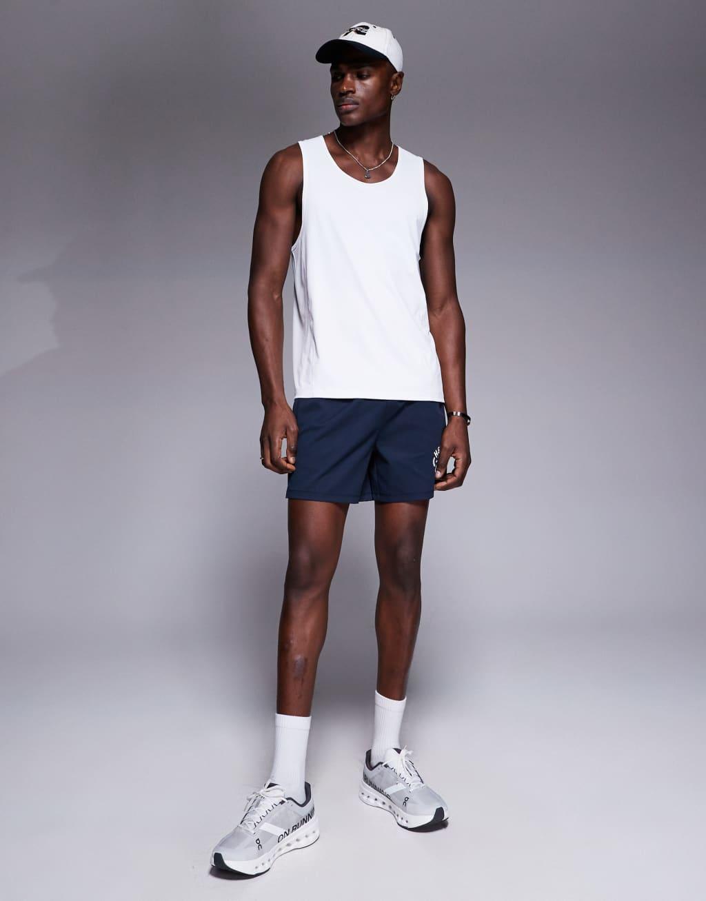 4505 Icon quick dry training tank top with racer back 2 pack in black and white Product Image