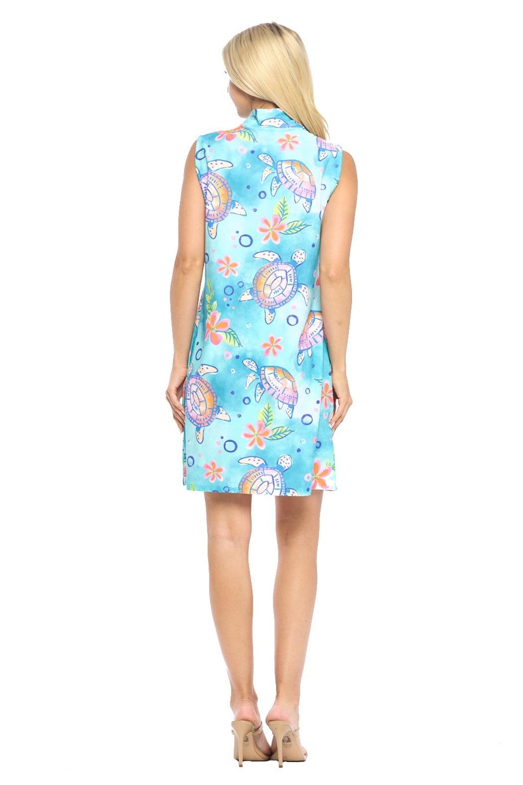 Mint Mid-Zip Mock Neck Dress Product Image