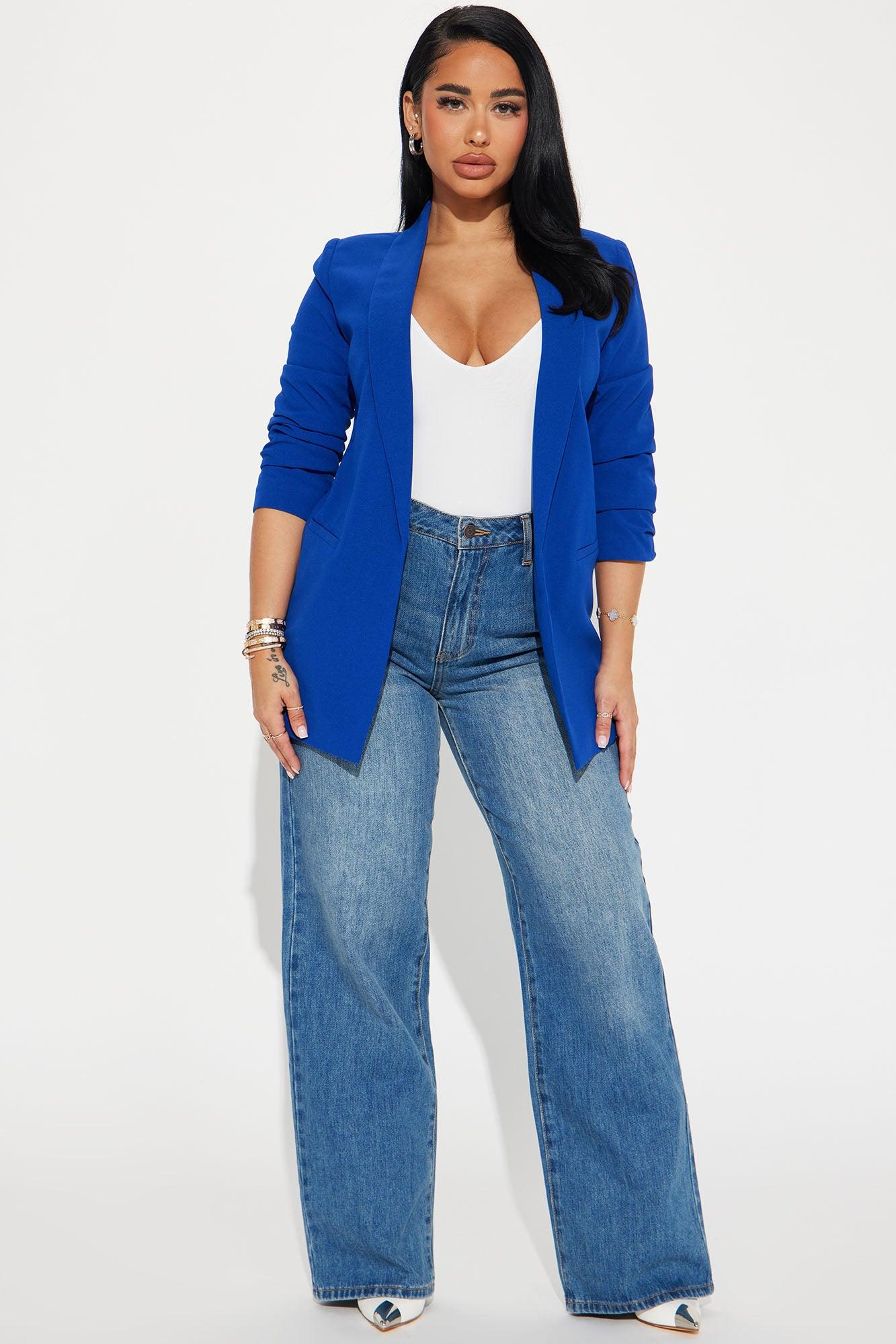 The Celine Blazer - Royal Product Image