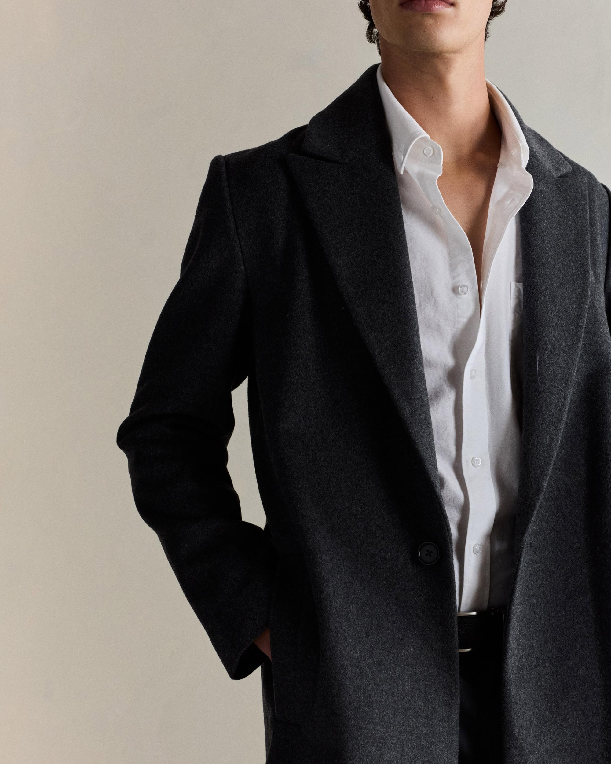 Quince | Men's Italian Wool Belted Overcoat Size XL, Wool/Nylon Product Image