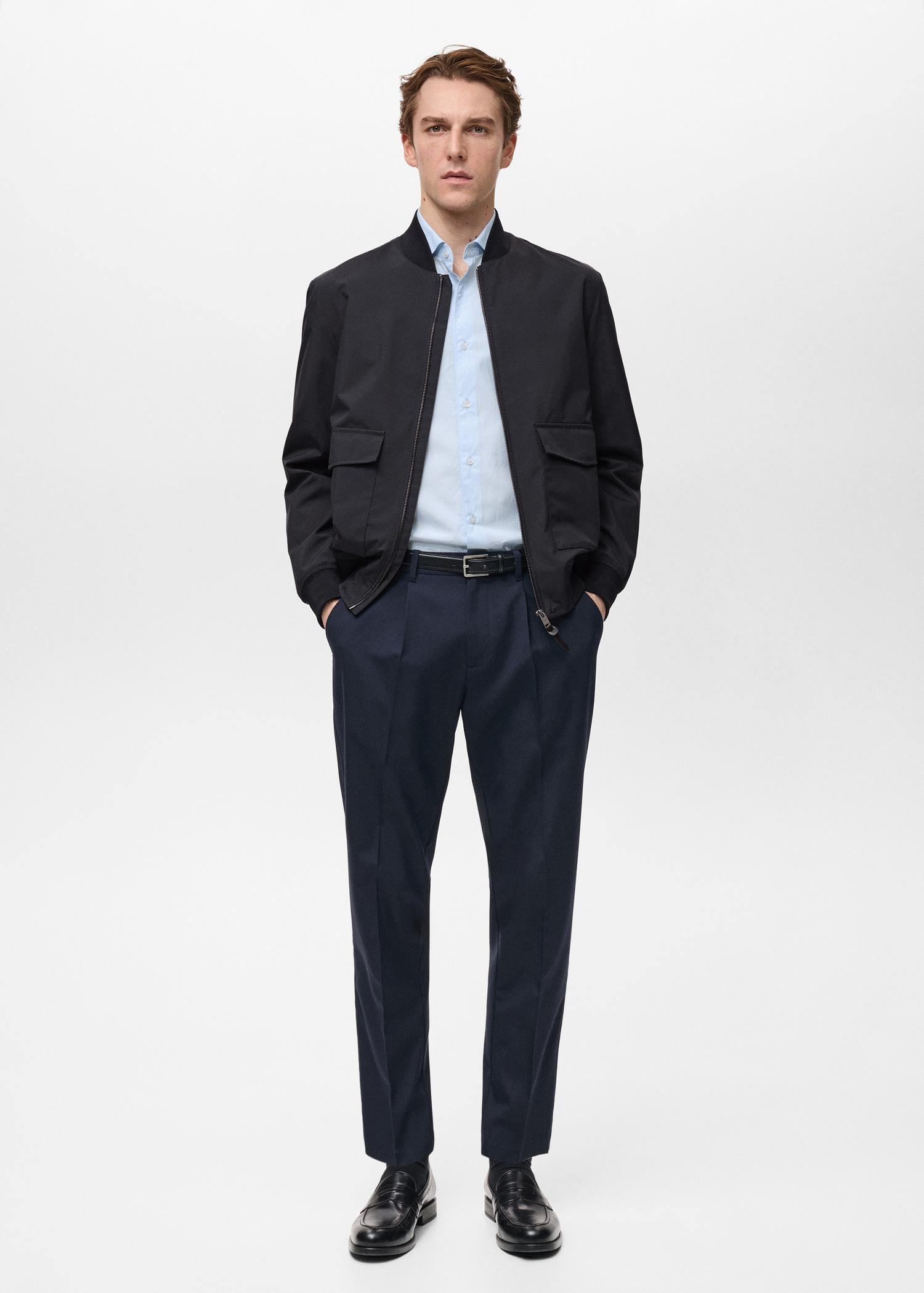 100% cotton striped shirt - Men | MANGO USA Product Image