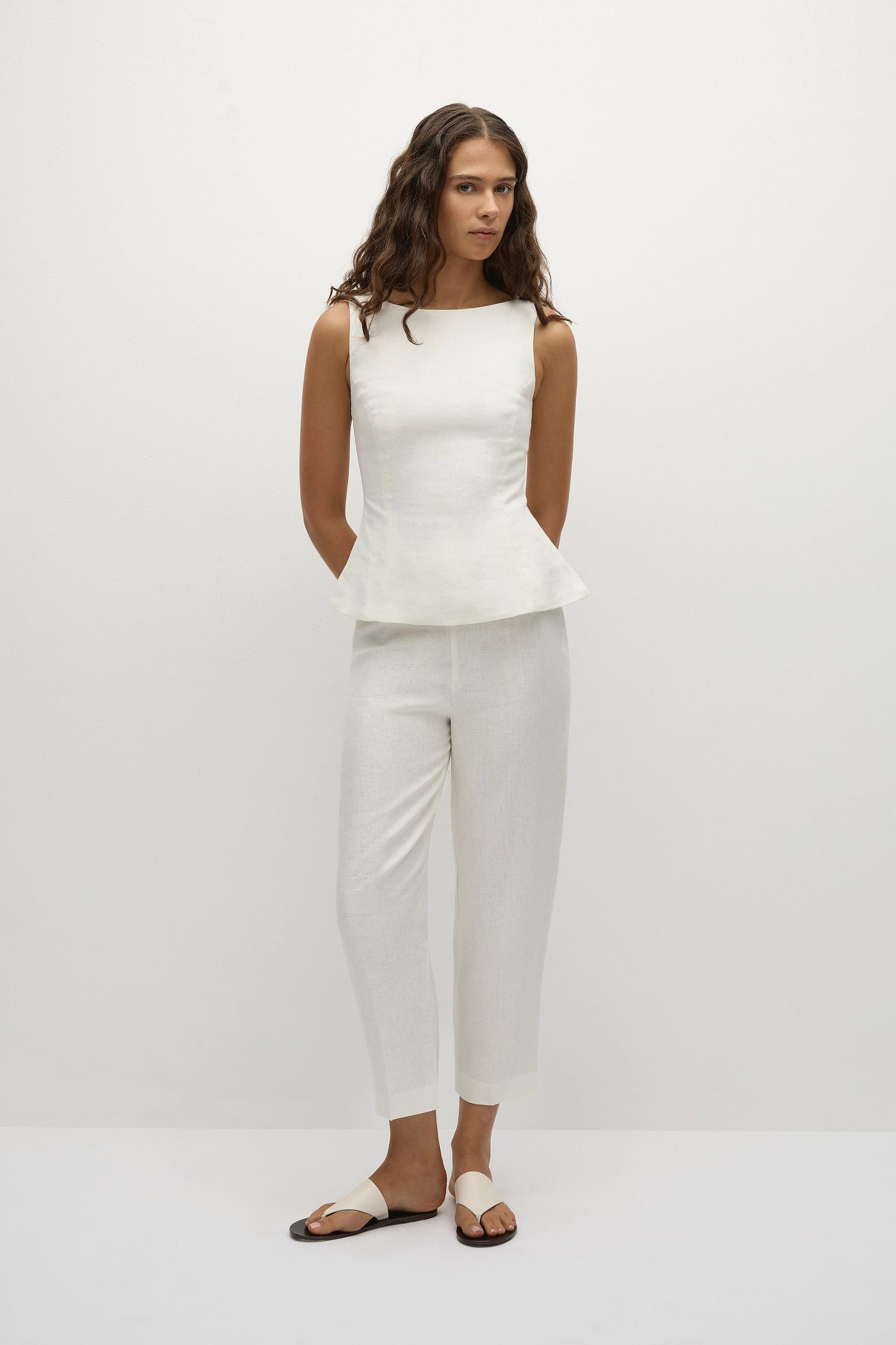 Claudine Pant White - Final Sale Product Image