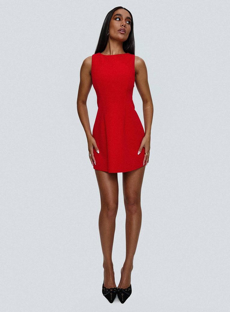 Anse Mini Dress Red Product Image