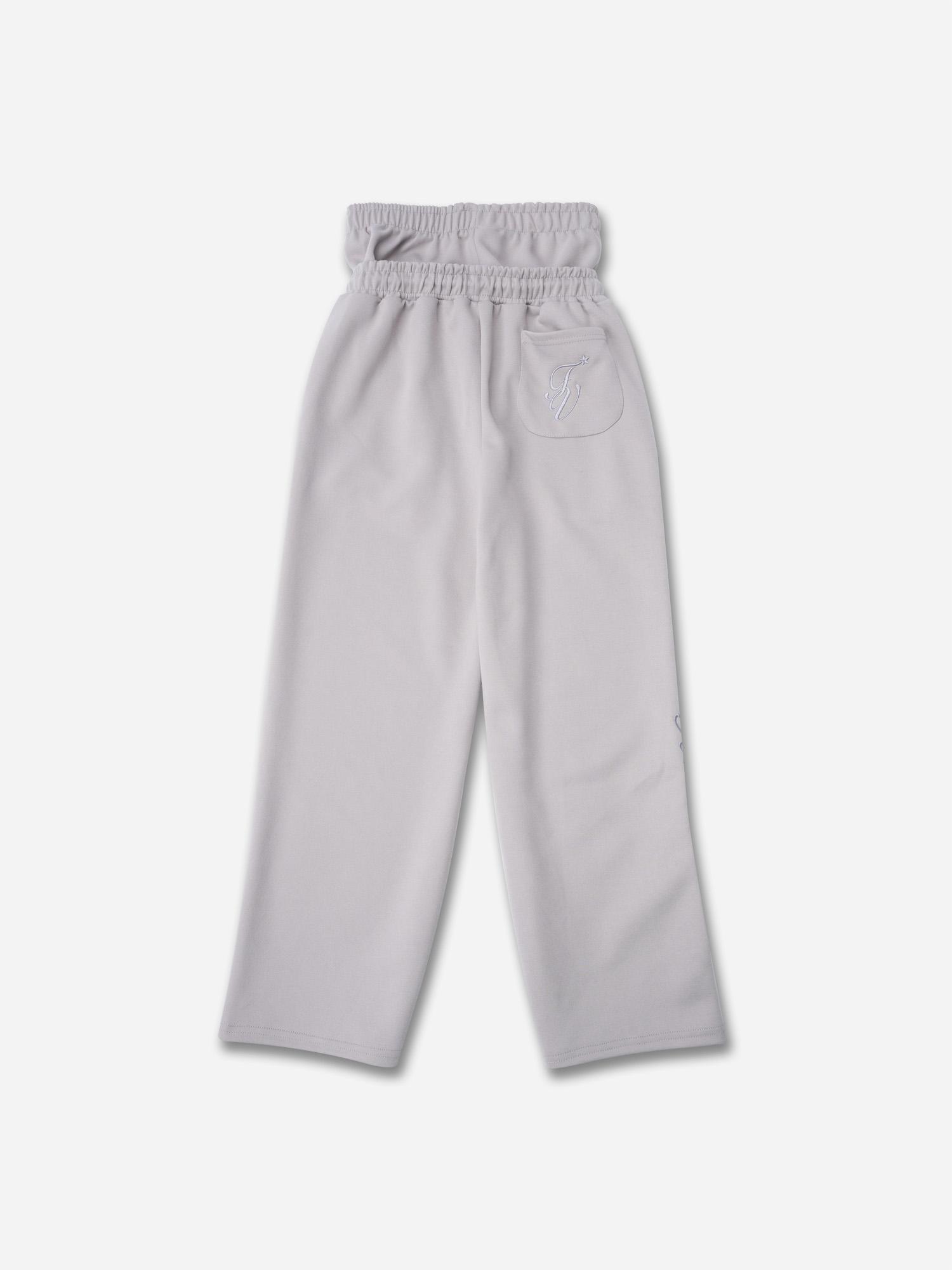 Hiphop Double Waistband Design With Star Embroidery Sweatpants Product Image