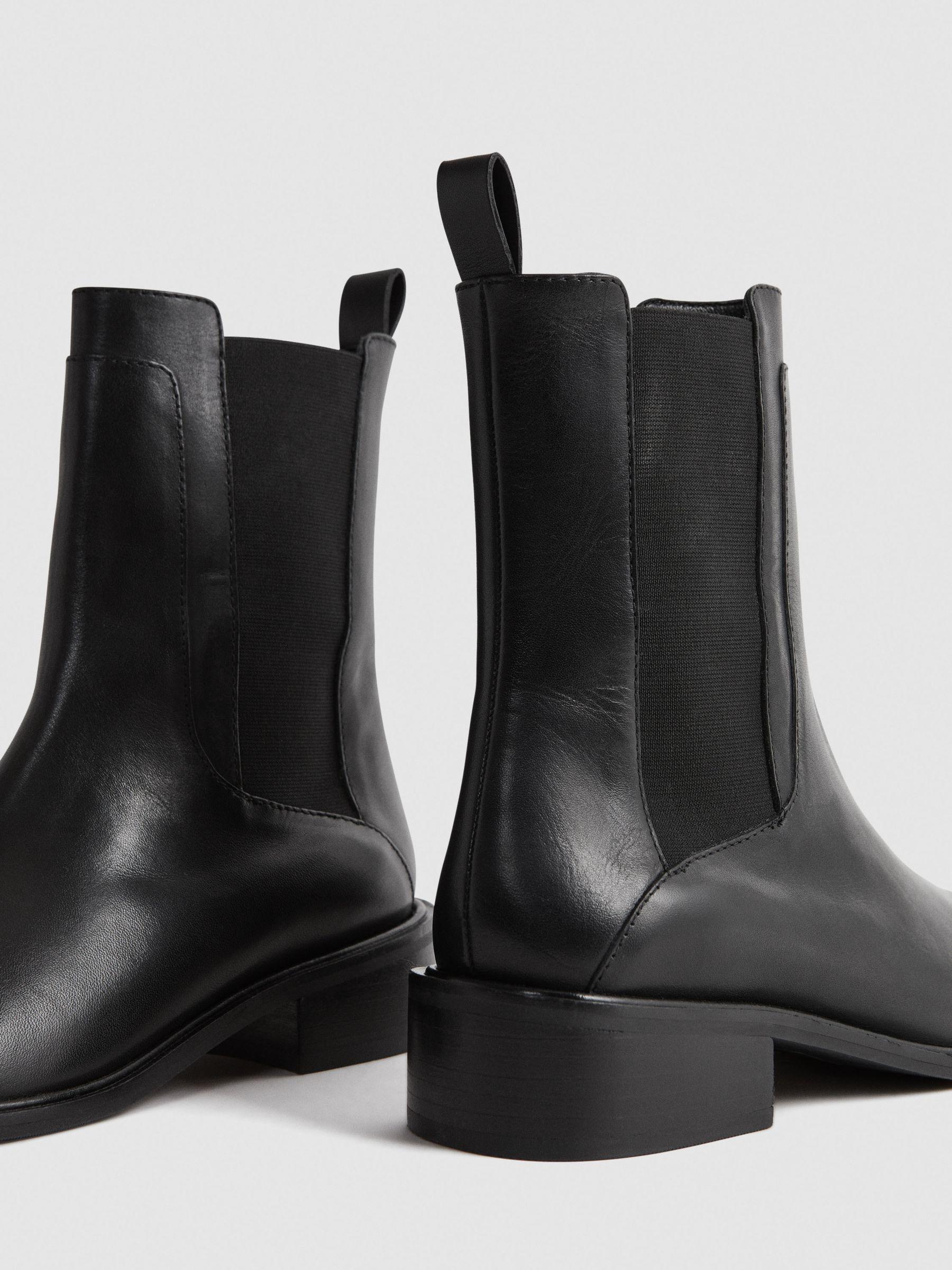 Leather Chelsea Boots in Black Product Image