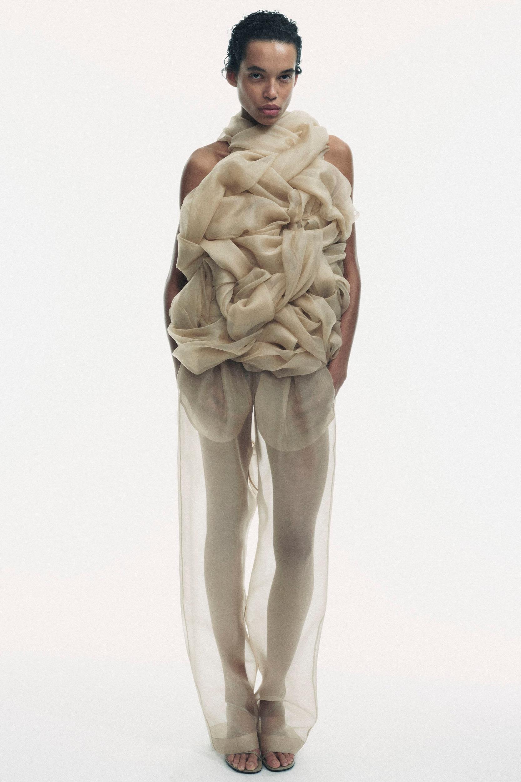 Welles Top in Beige Product Image