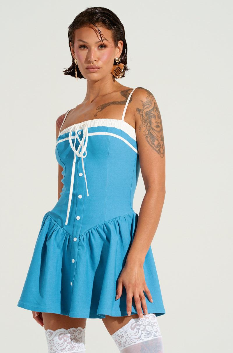 TOO SWEET POPLIN MINI DRESS Product Image