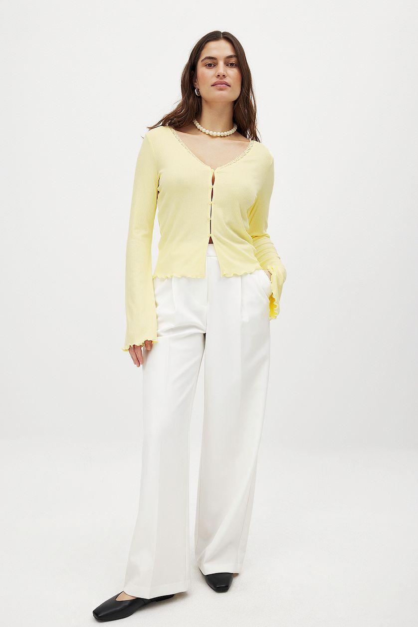 Lace Detail Rib Top Product Image