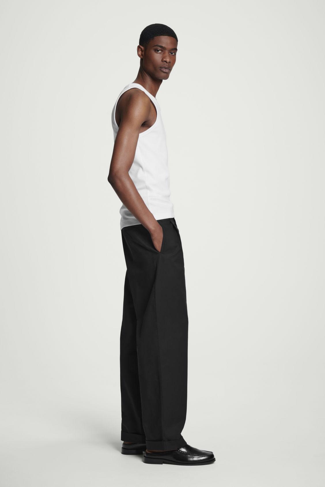 SLIM RIBBED COTTON TANK TOP Product Image