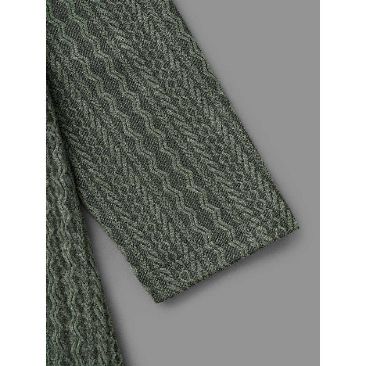 Plus Size Plain Textured Keyhole Knit Dress ArmyGreen Women Casual Texture Knit Dresses Bloomchic 30/6X Product Image