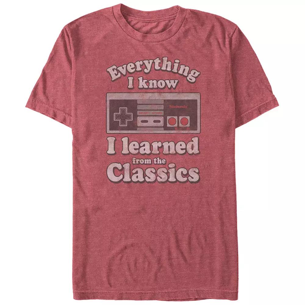 Big & Tall Nintendo I Learned From The Classics Graphic Tee, Men's,  Product Image