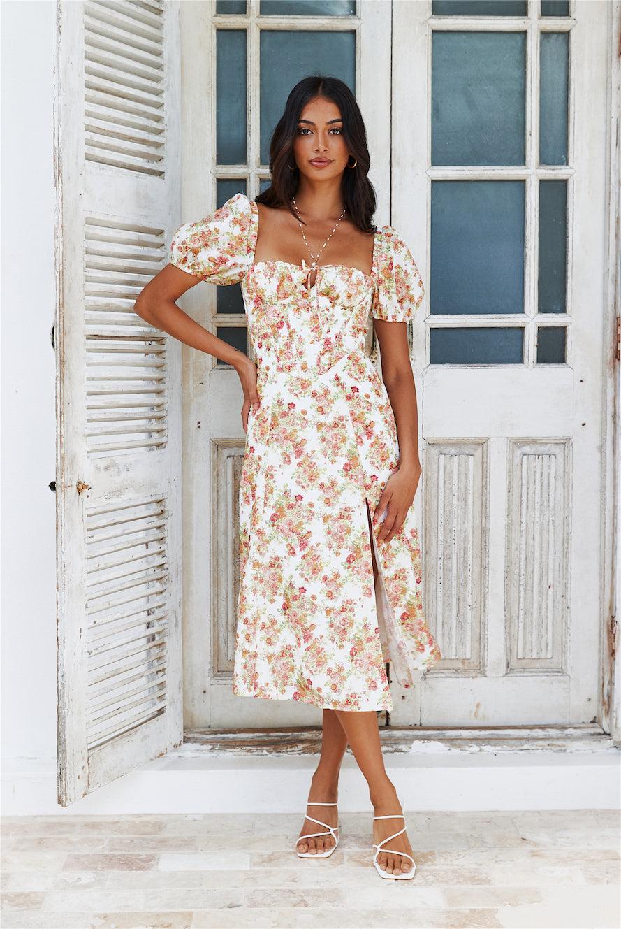 Find Me At Brunch Midi Dress White Product Image