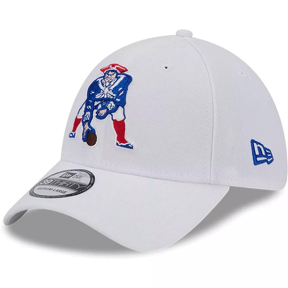Men's New Era White New England Patriots Throwback 39THIRTY Flex Hat, Size: Large/XL Product Image