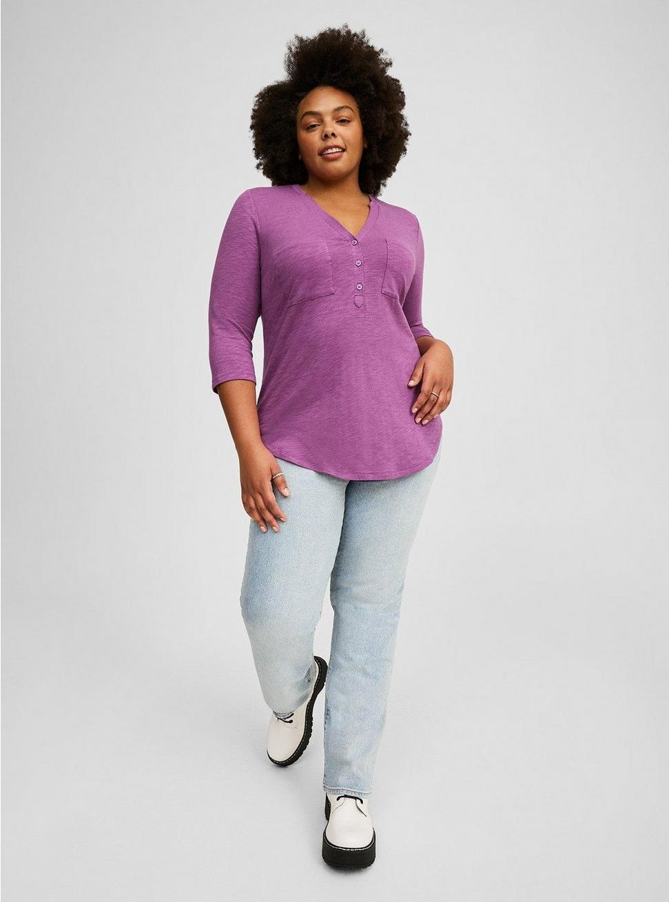 Vintage Slub V-Neck Top Product Image