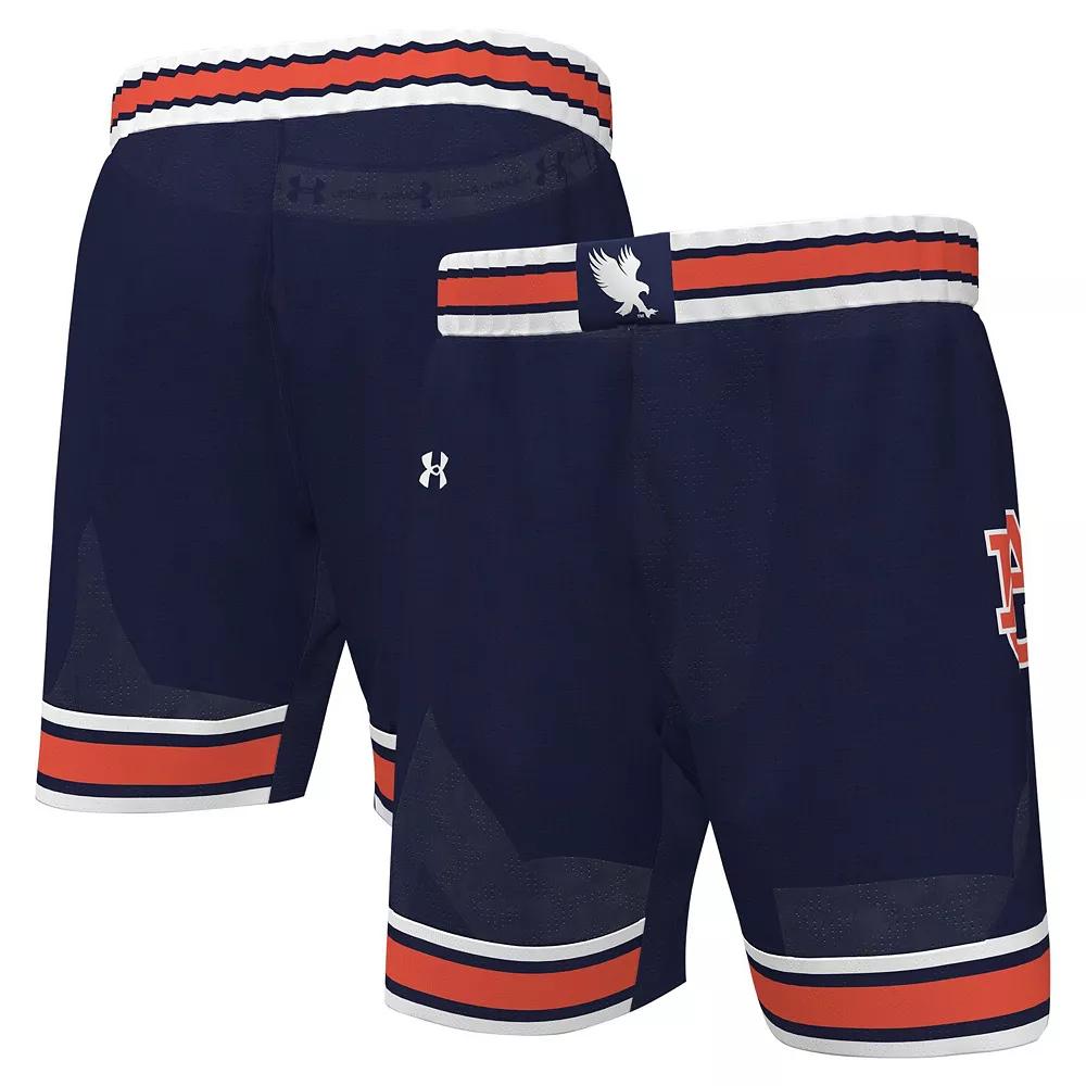 Men's Under Armour Navy Auburn Tigers Replica Basketball Shorts,  Product Image