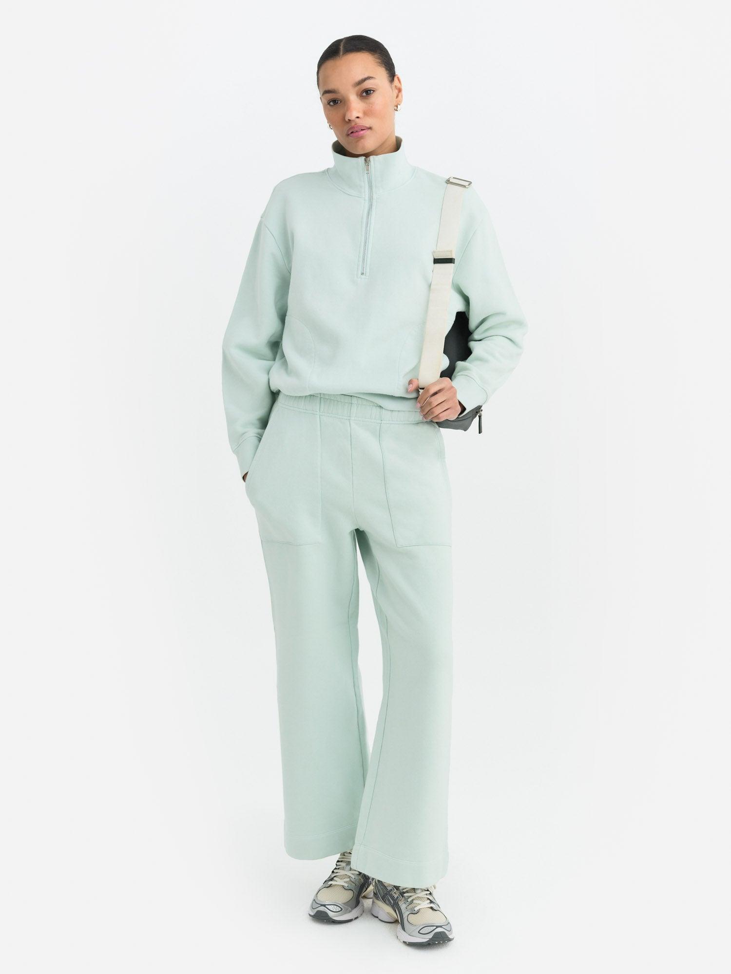 Organic Fleece Quarter Zip Sweatshirt Female Product Image