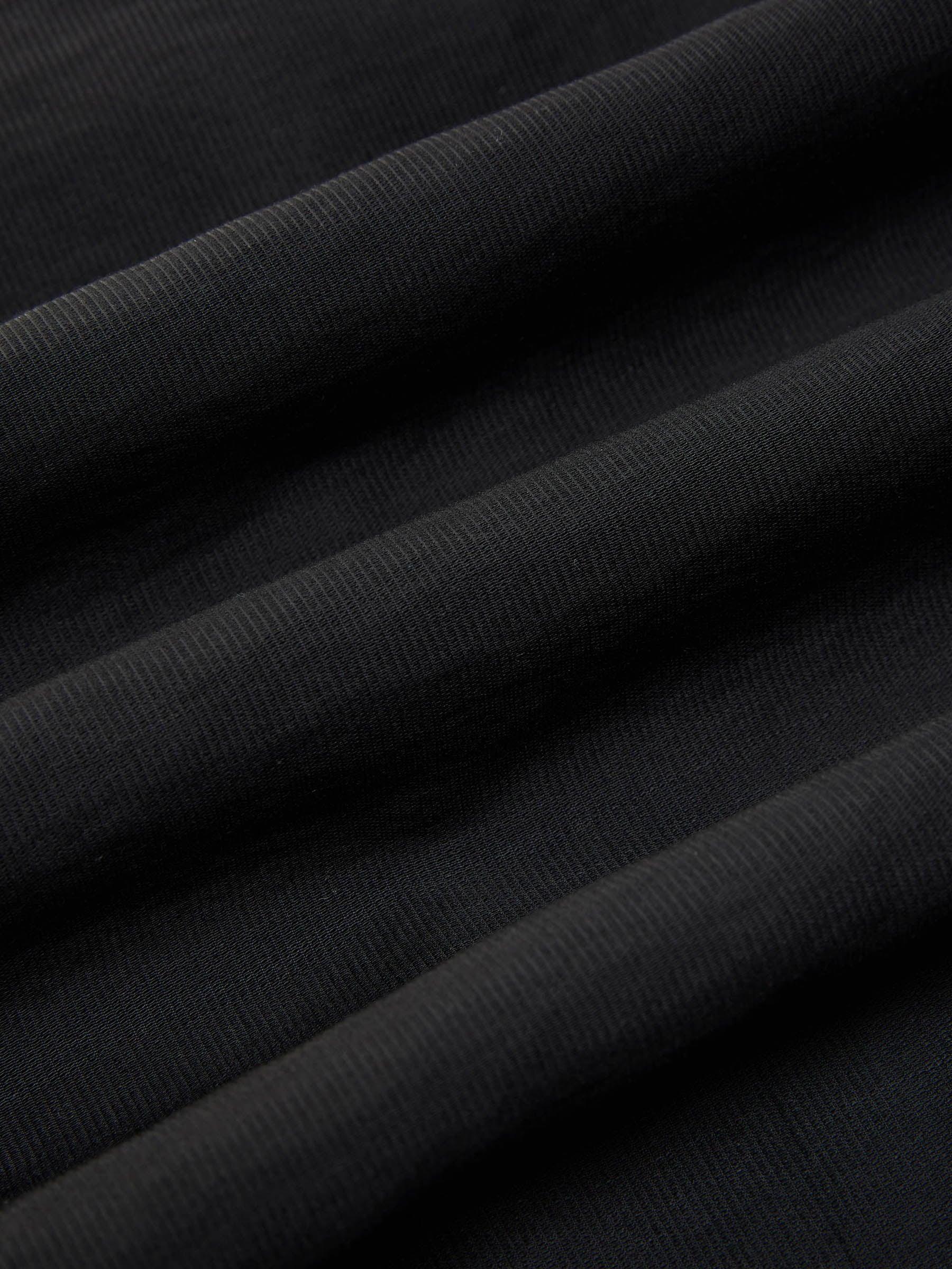 Lyocell Blend Black Ruffle-Detailing Women Tank Top Product Image