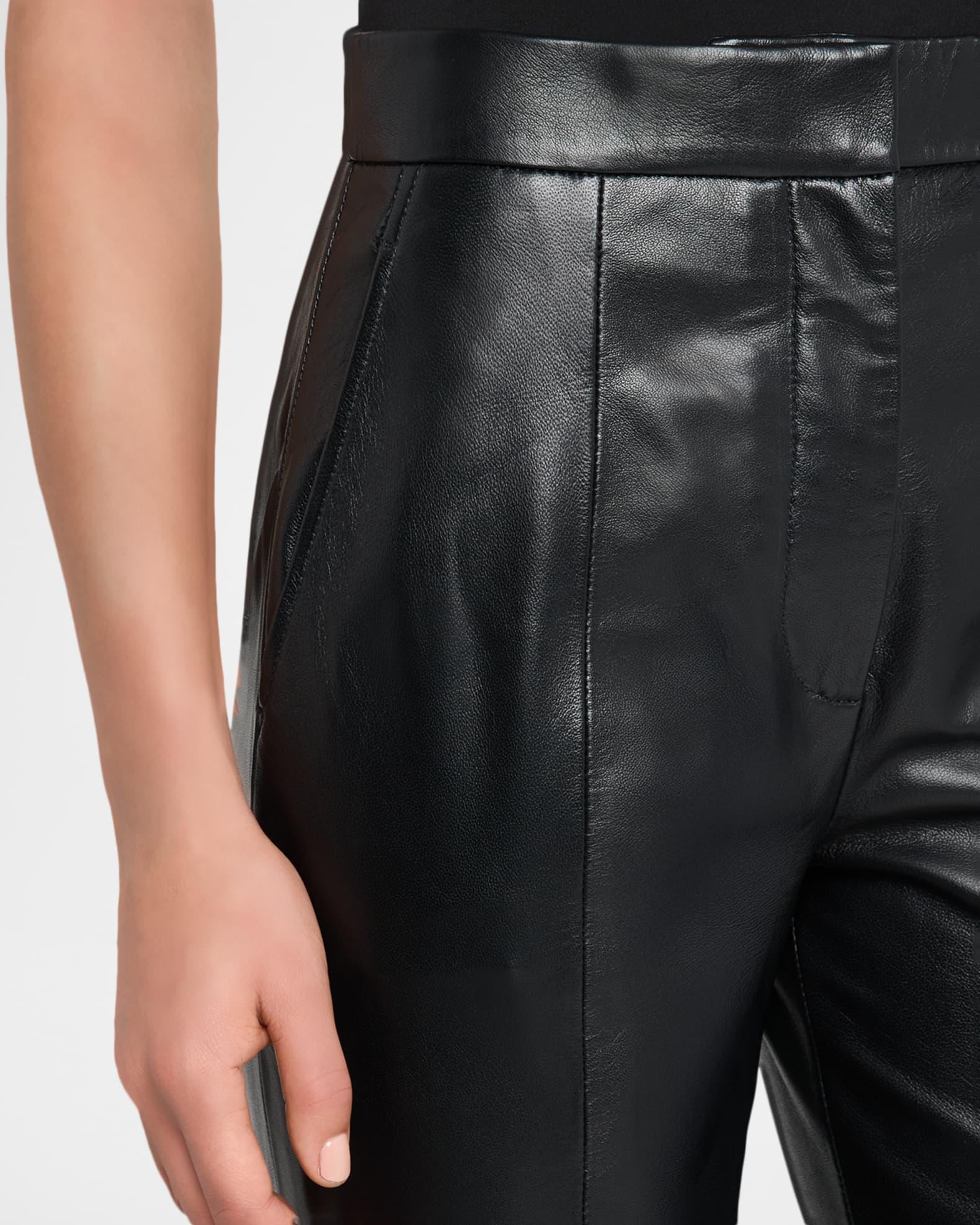 Straight-Leg Leather Pants Product Image