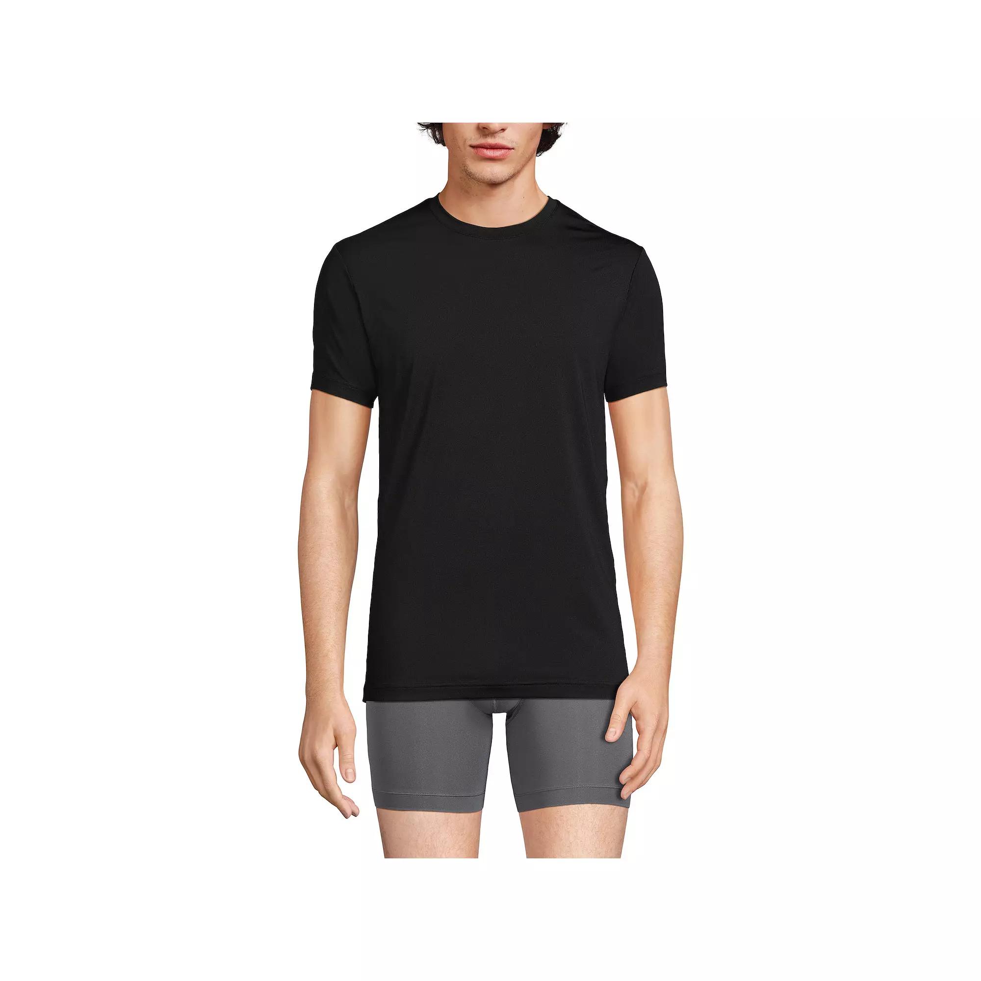 Men's Lands' End Flex Performance Crewneck Undershirt,  Product Image