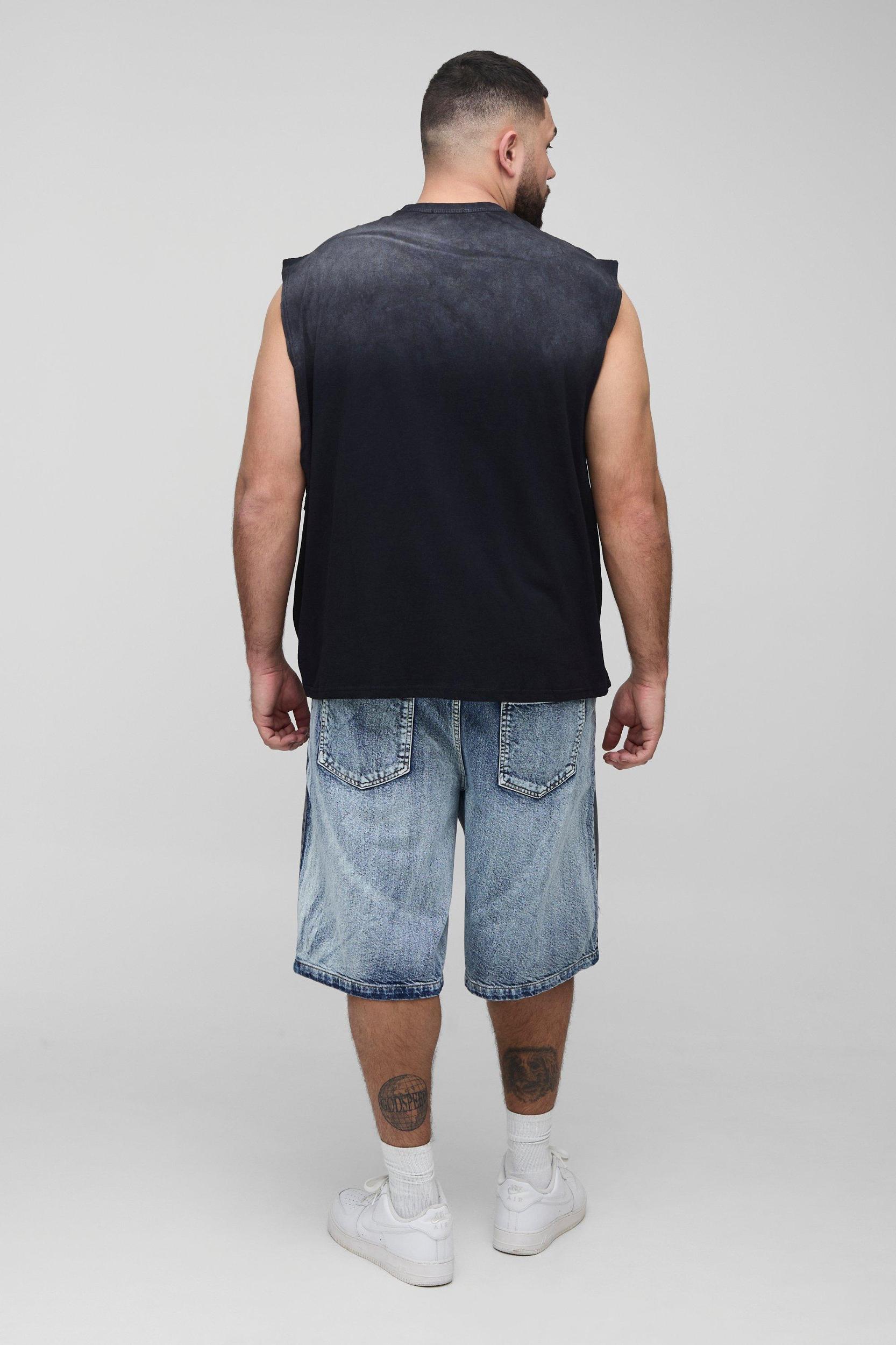 Plus Washed Boxy Tank | boohooMAN USA Product Image