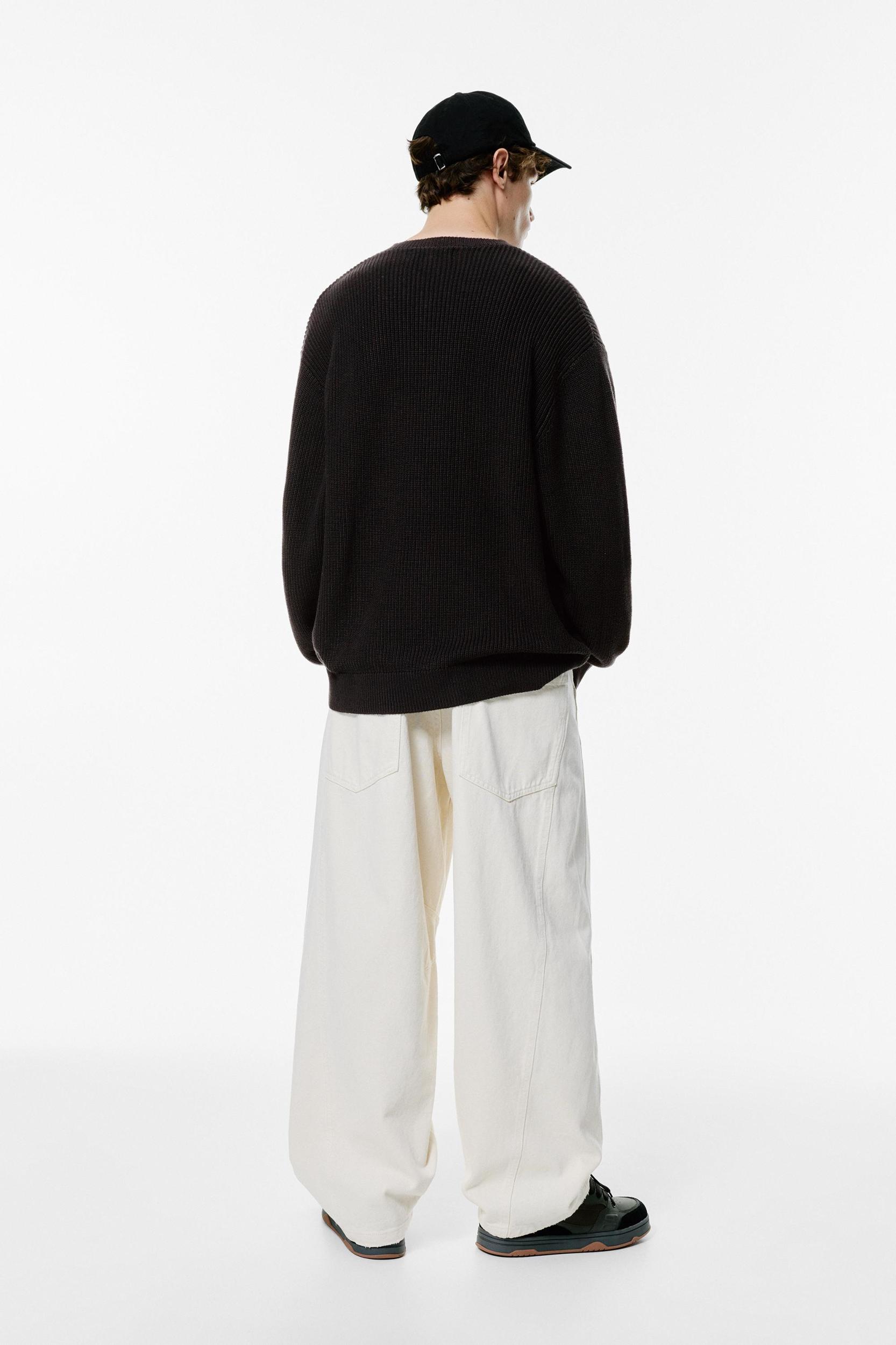 Knit jumper with embroidered text Product Image