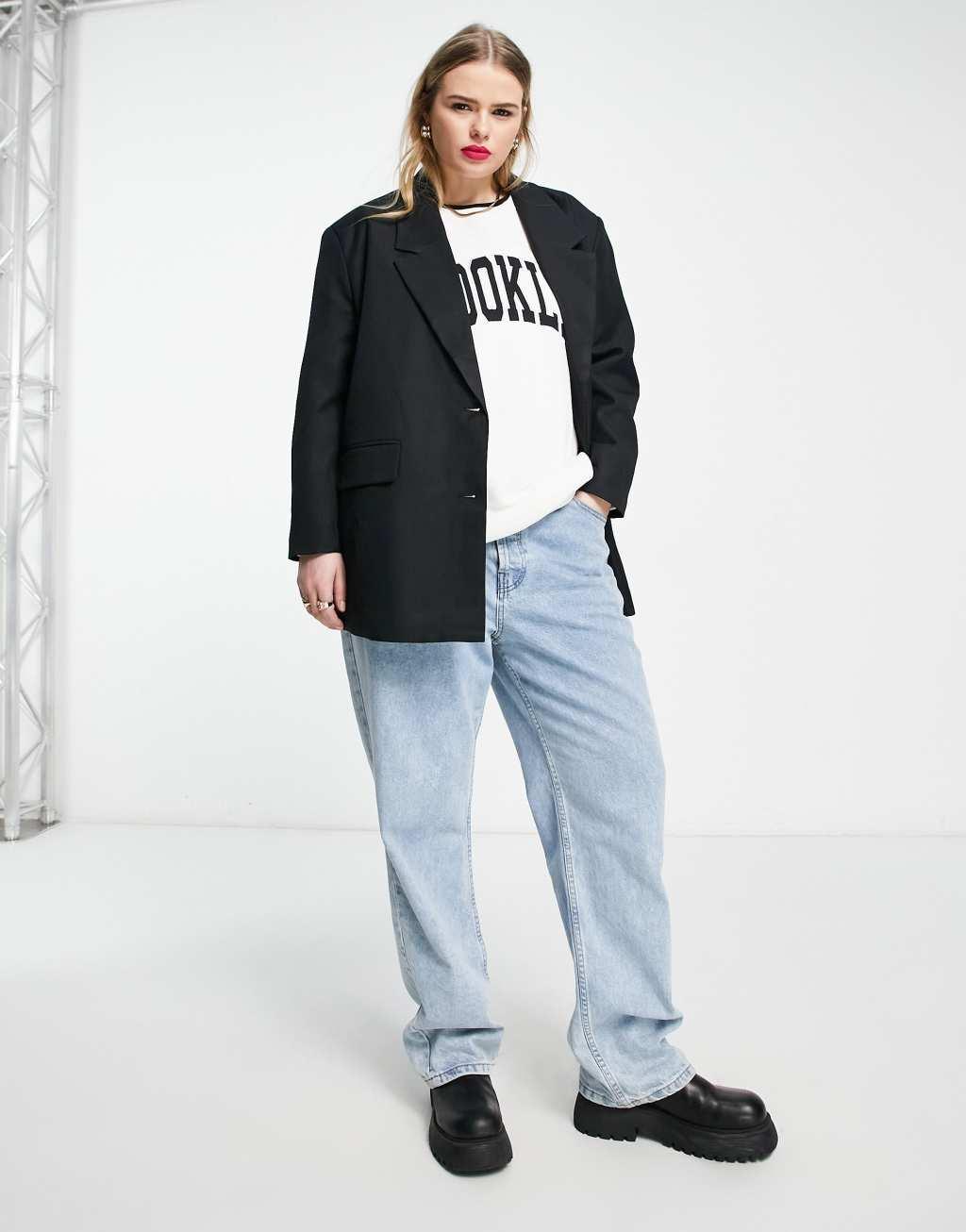 Noisy May Curve tailored blazer Product Image