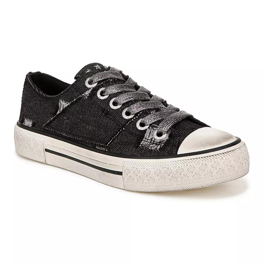 Blowfish Malibu Kenzie Women's Sneakers, Size: 6, Black Destroyed Denim Product Image