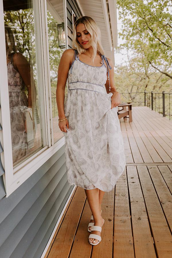 Coastal Vibes Organza Midi Dress Product Image