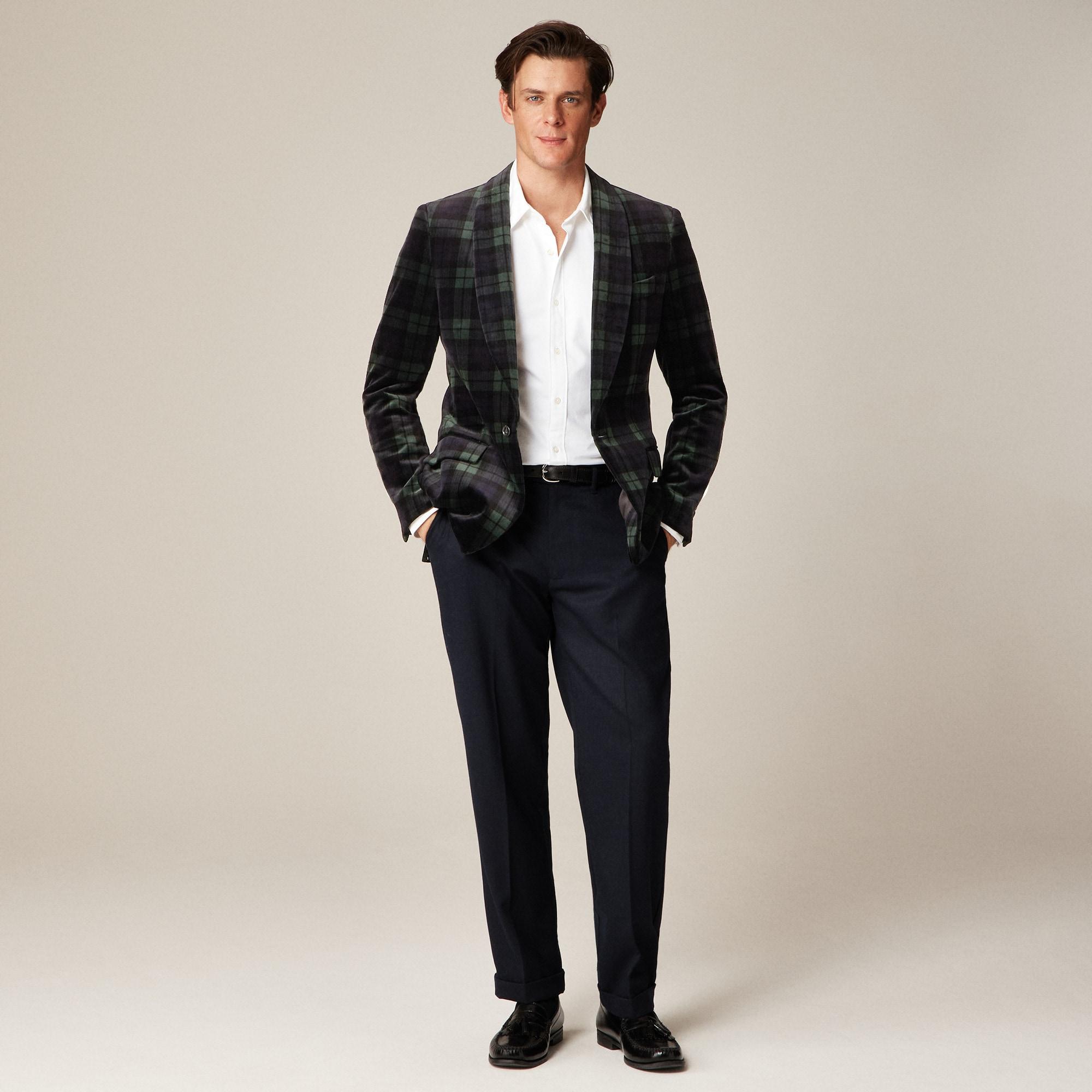 Shawl-collar dinner jacket in velvet Product Image