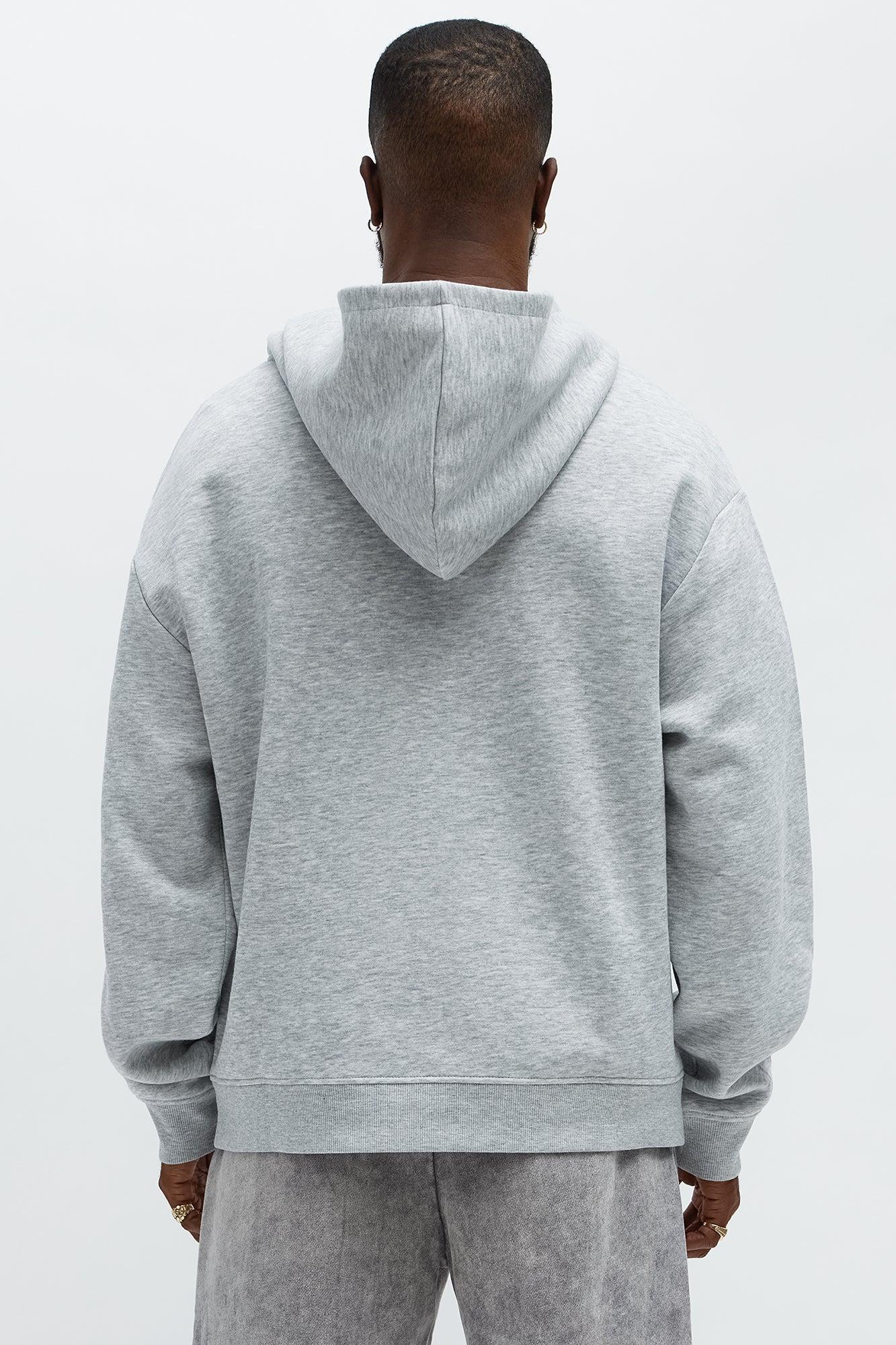Tyson Quarter Zip Hoodie - Heather Grey Male Product Image