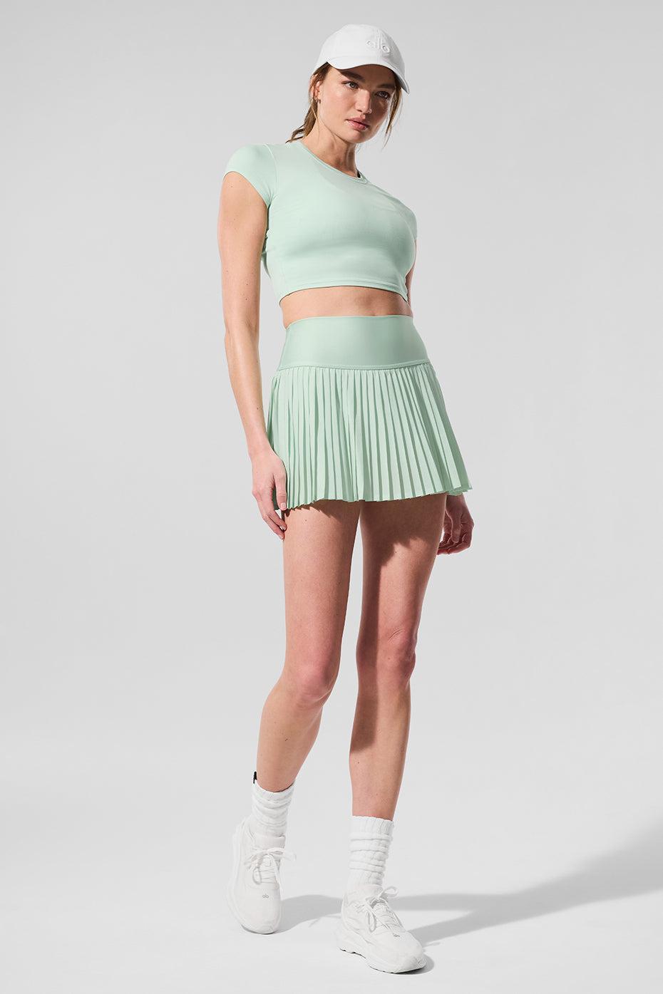Alosoft Crop Finesse Short Sleeve - Spearmint Female Product Image