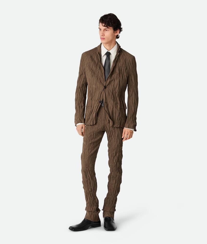 Men's Crushed Wool Jacket in Coffee melange Product Image