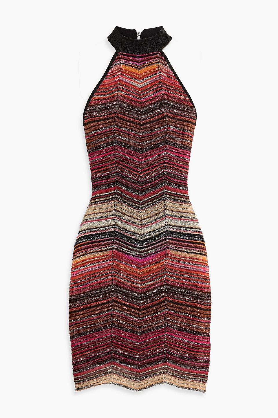 MISSONI Metallic Crochet-knit Mini Dress In Multi Product Image