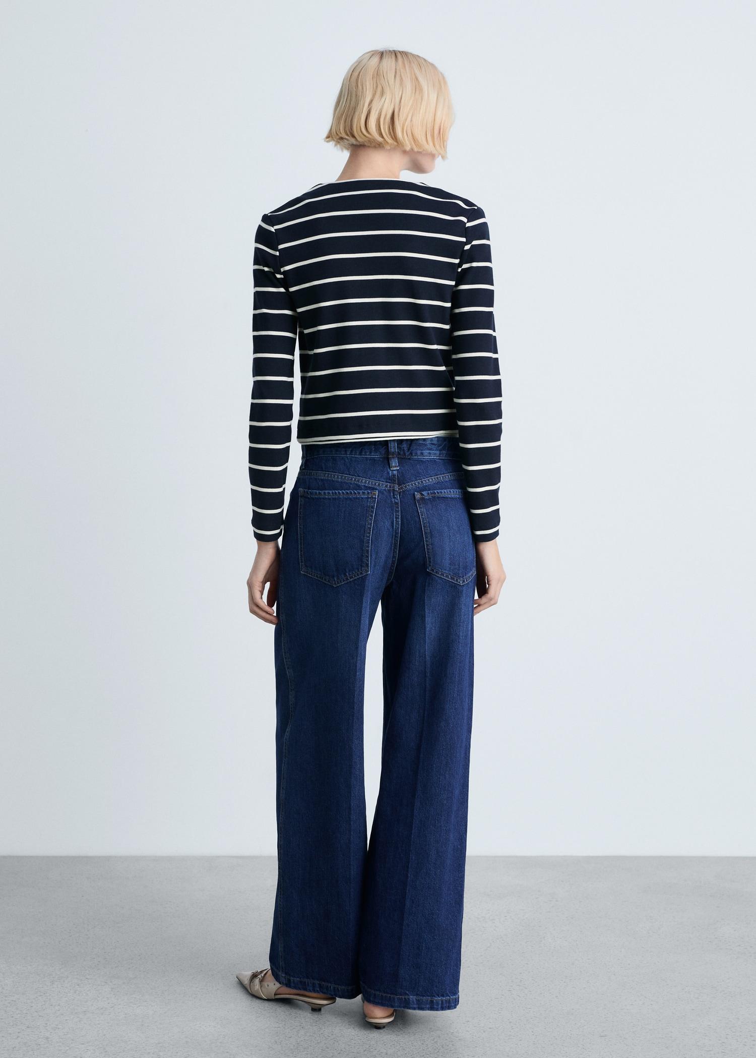 Stripped knit cardigan - Women | MANGO USA Product Image