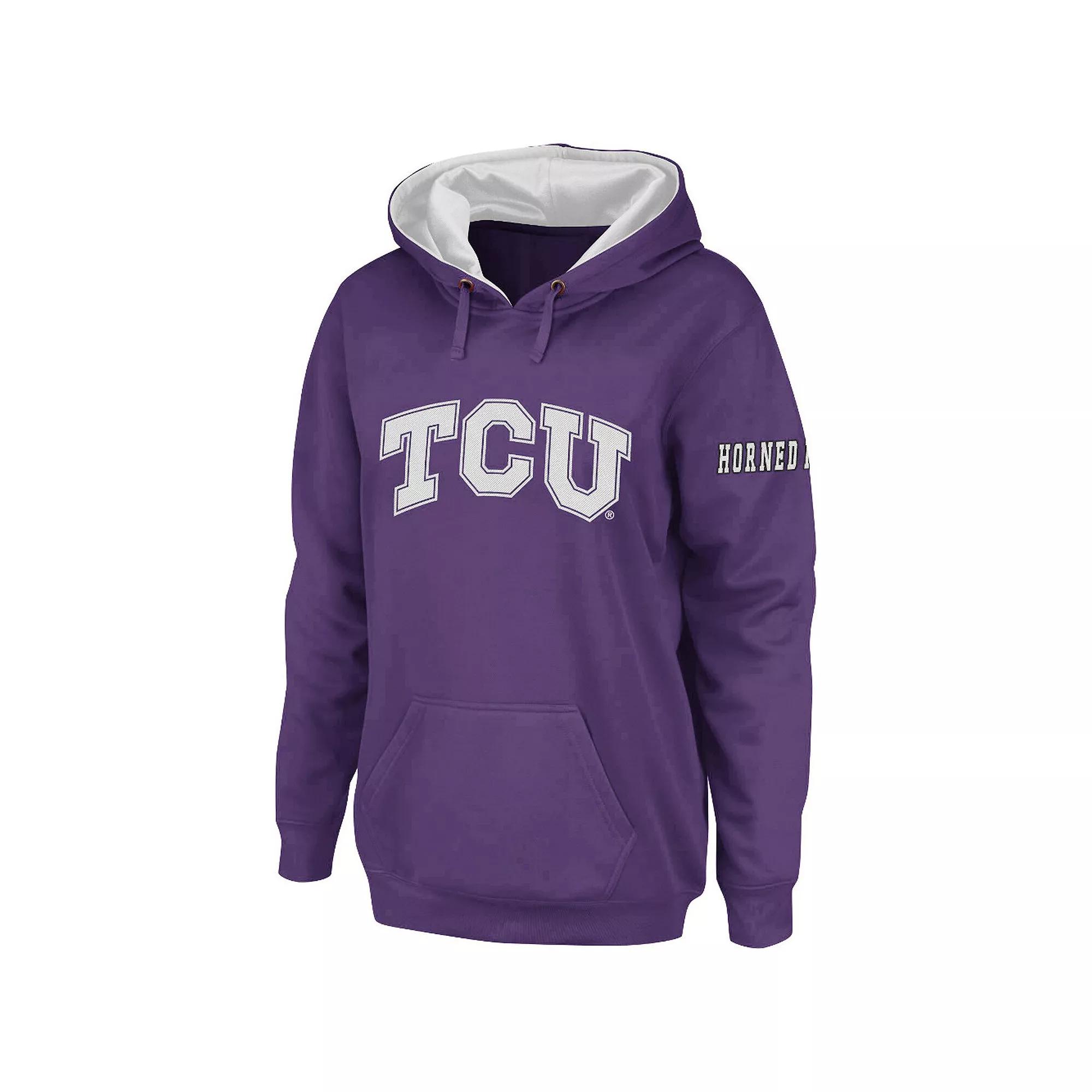 Women's Stadium Athletic Purple TCU Horned Frogs Big Logo Pullover Hoodie, Size: Medium Product Image