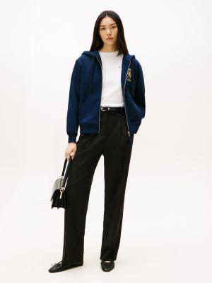 Gold Crest Logo Zip Hoodie Product Image