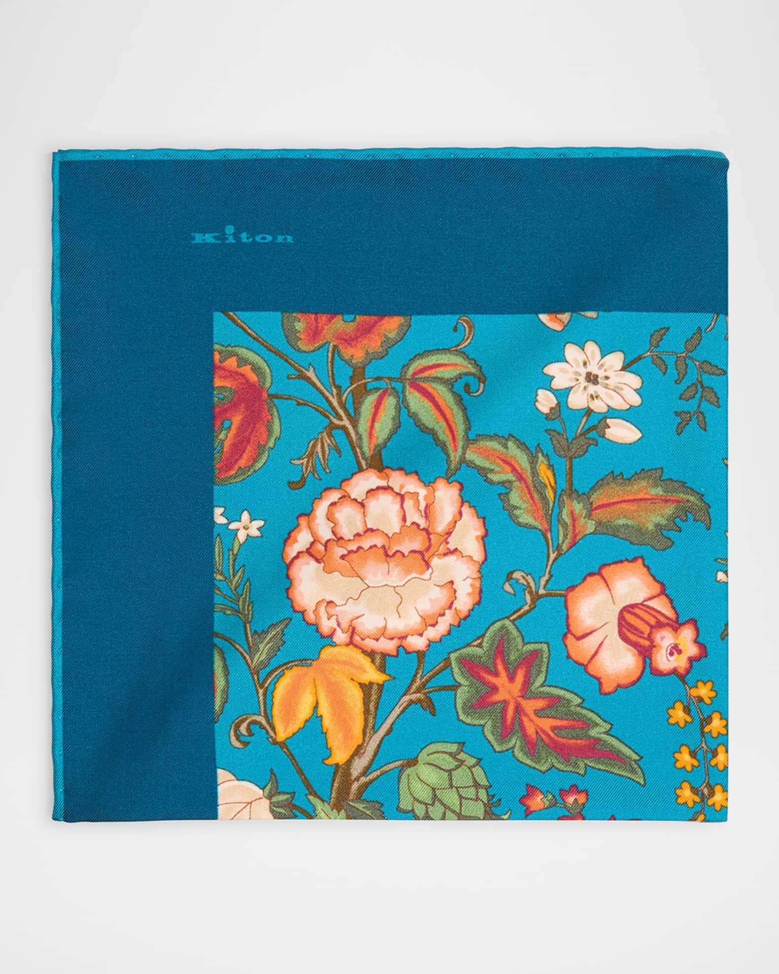 Men's Silk Large Paisley Pocket Square Product Image