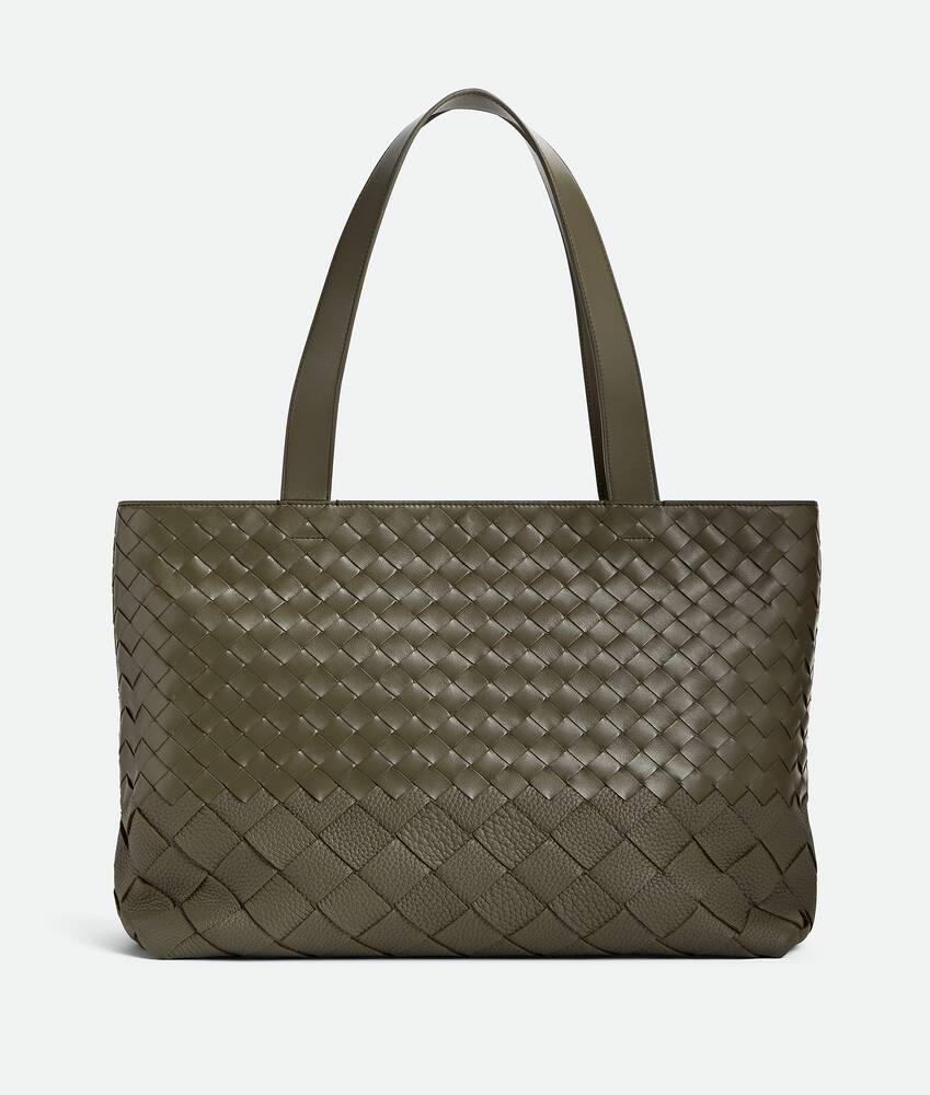 Men's Small Intrecciato Zipped Tote in Cypress Product Image