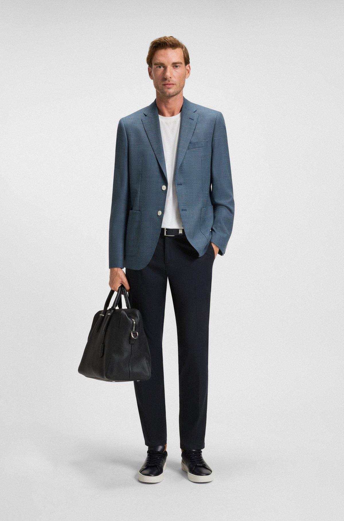 Formal trousers in comfort-stretch cotton Product Image