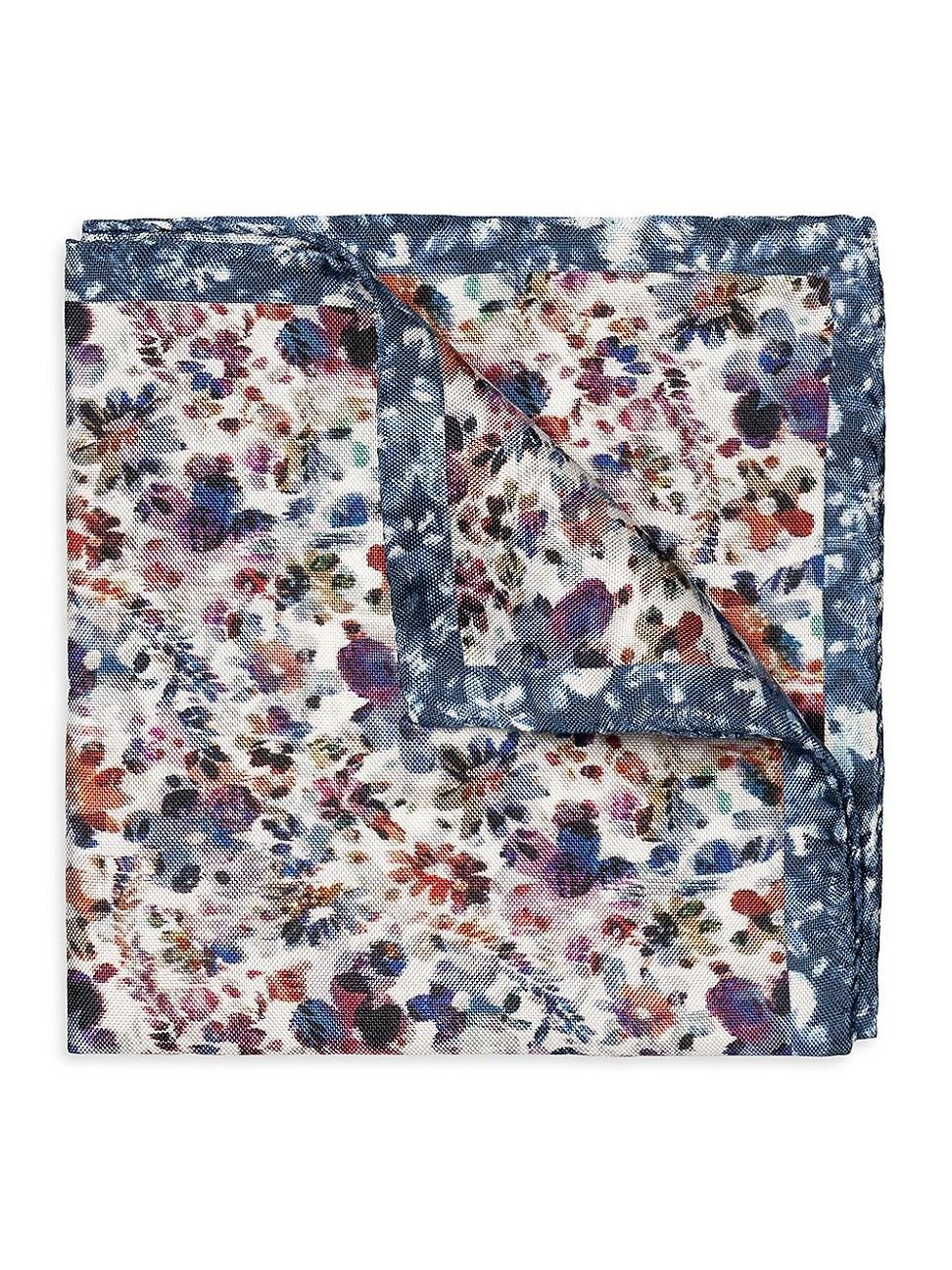 Mens Floral Silk Pocket Square Product Image