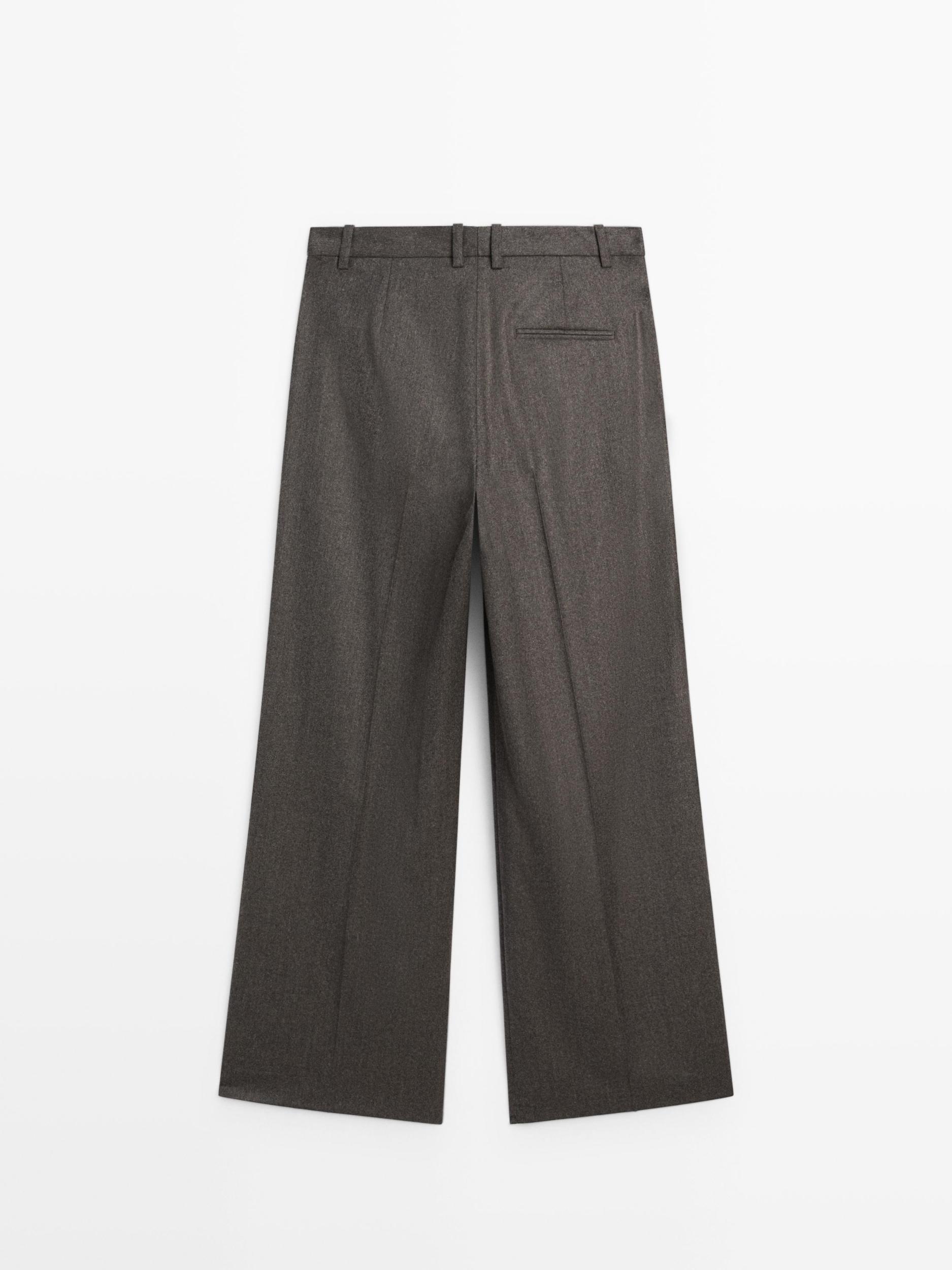 100% wool melange suit trousers Product Image