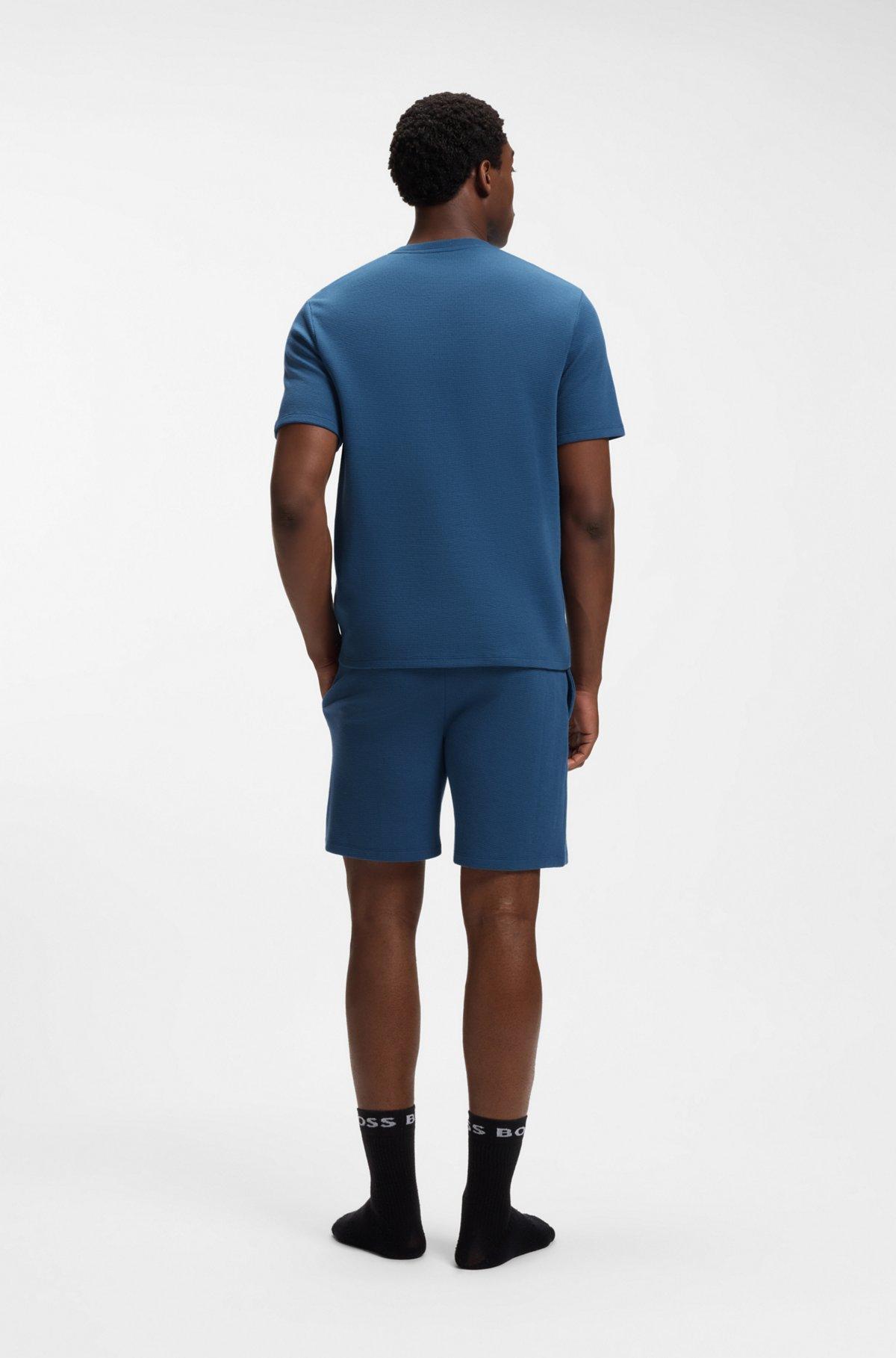 Cotton-blend pajama T-shirt with embroidered logo Product Image