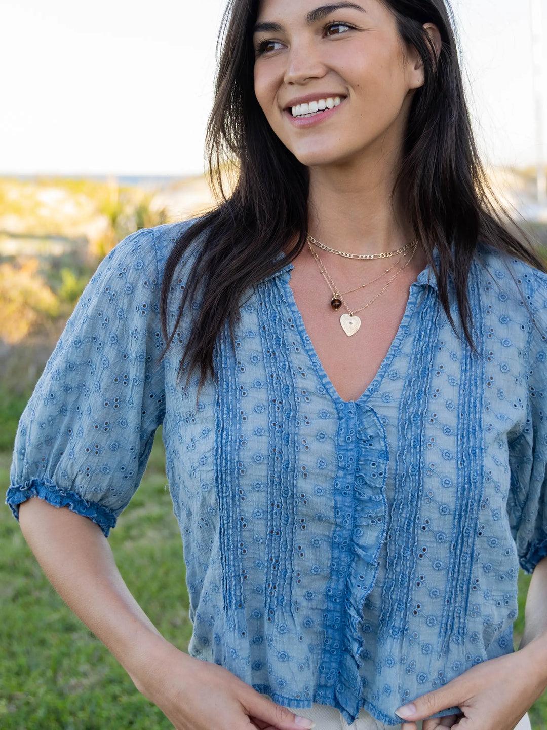 Annie Cotton Eyelet Top Product Image