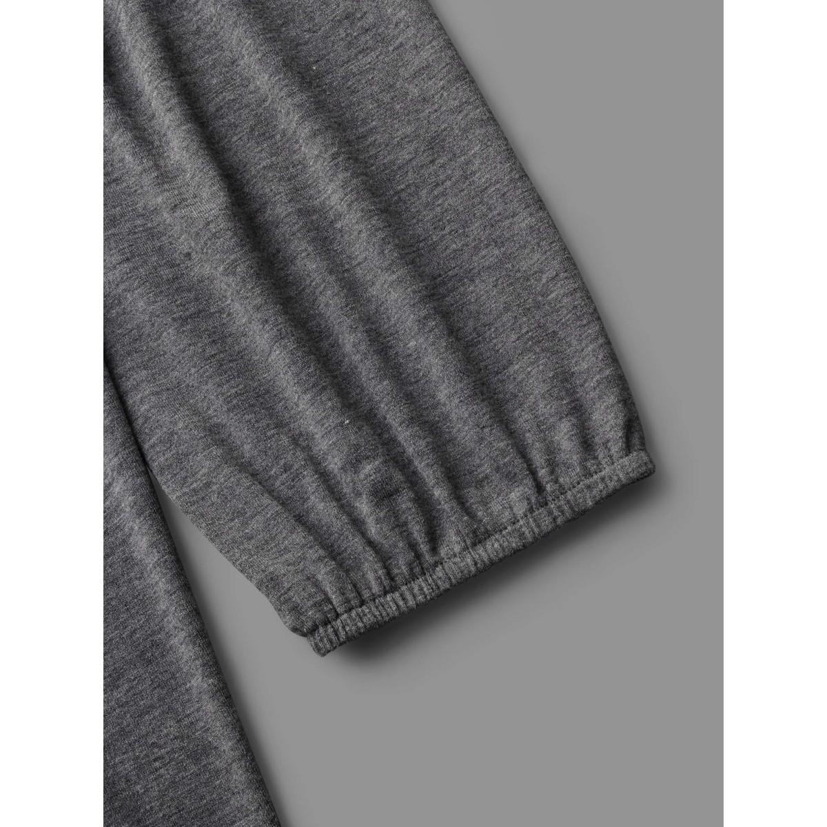 Plus Size Stretchy Waist-Tie Plain Knit Dress DimGray Women Casual Tie knot Knit Dresses Bloomchic 22-24/3X Product Image